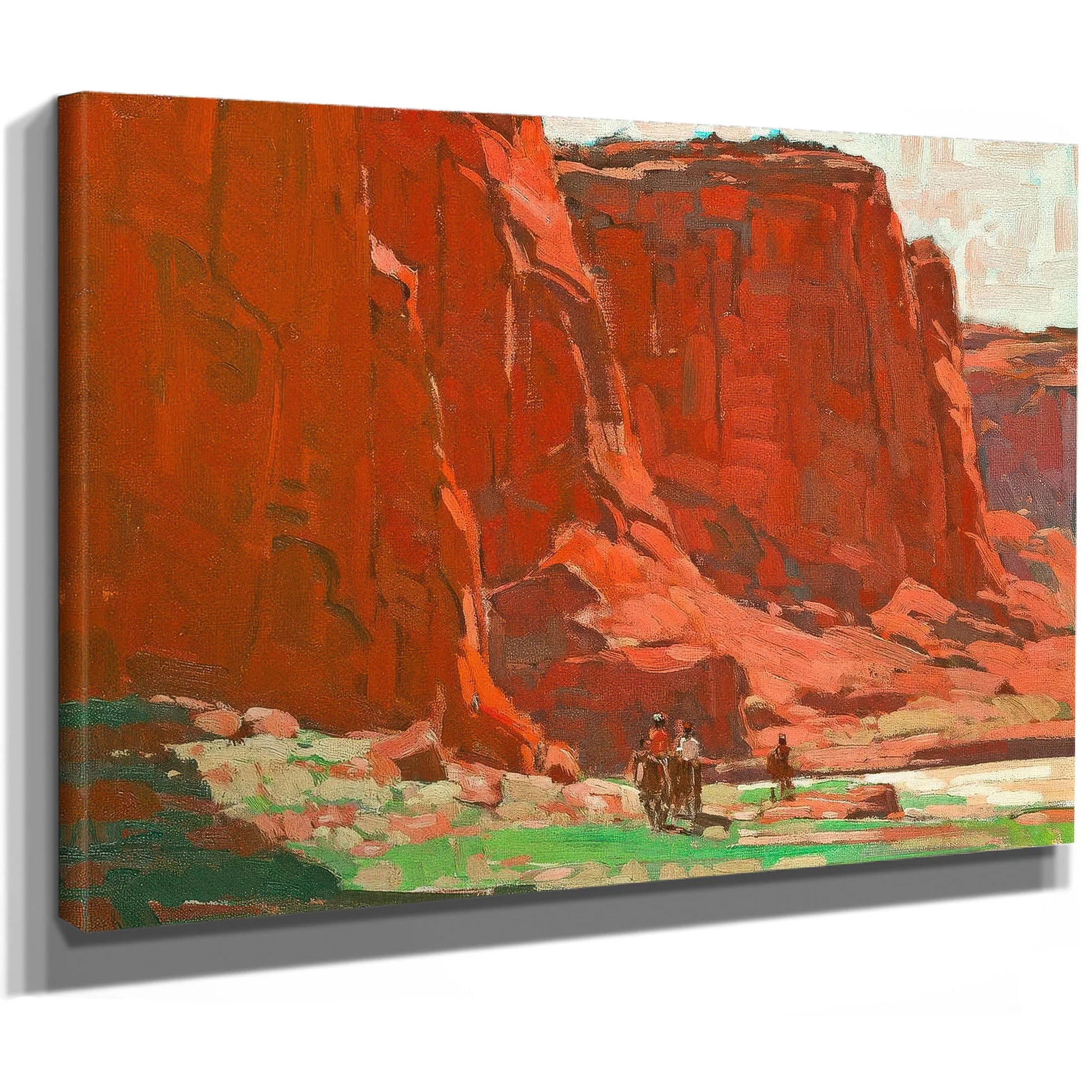 Riders Passing Through, Canyon De Chelly, Arizona By Edgar Payne Fine Art Print