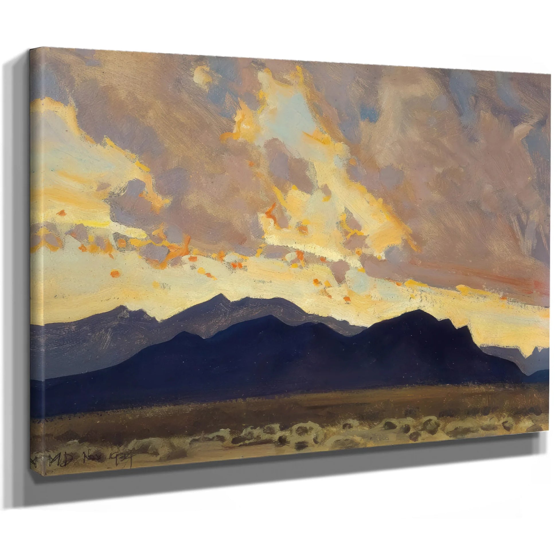 Mountains And Rainstorm By Maynard Dixon Fine Art Print