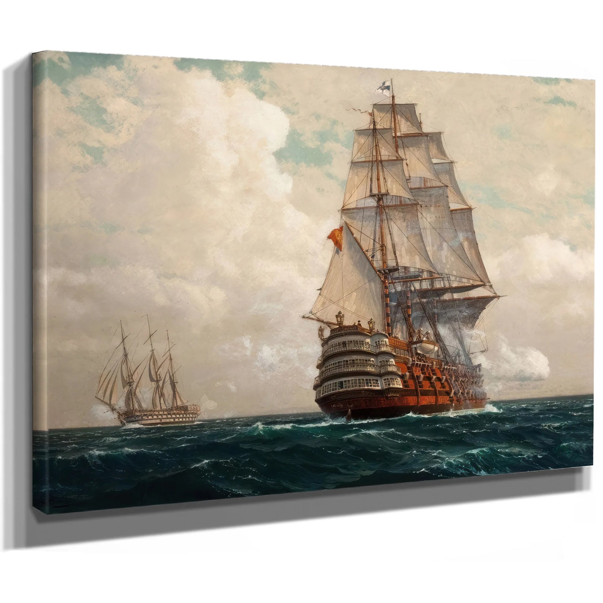 Ship At Sea By Michael Zeno Diemer Fine Art Print