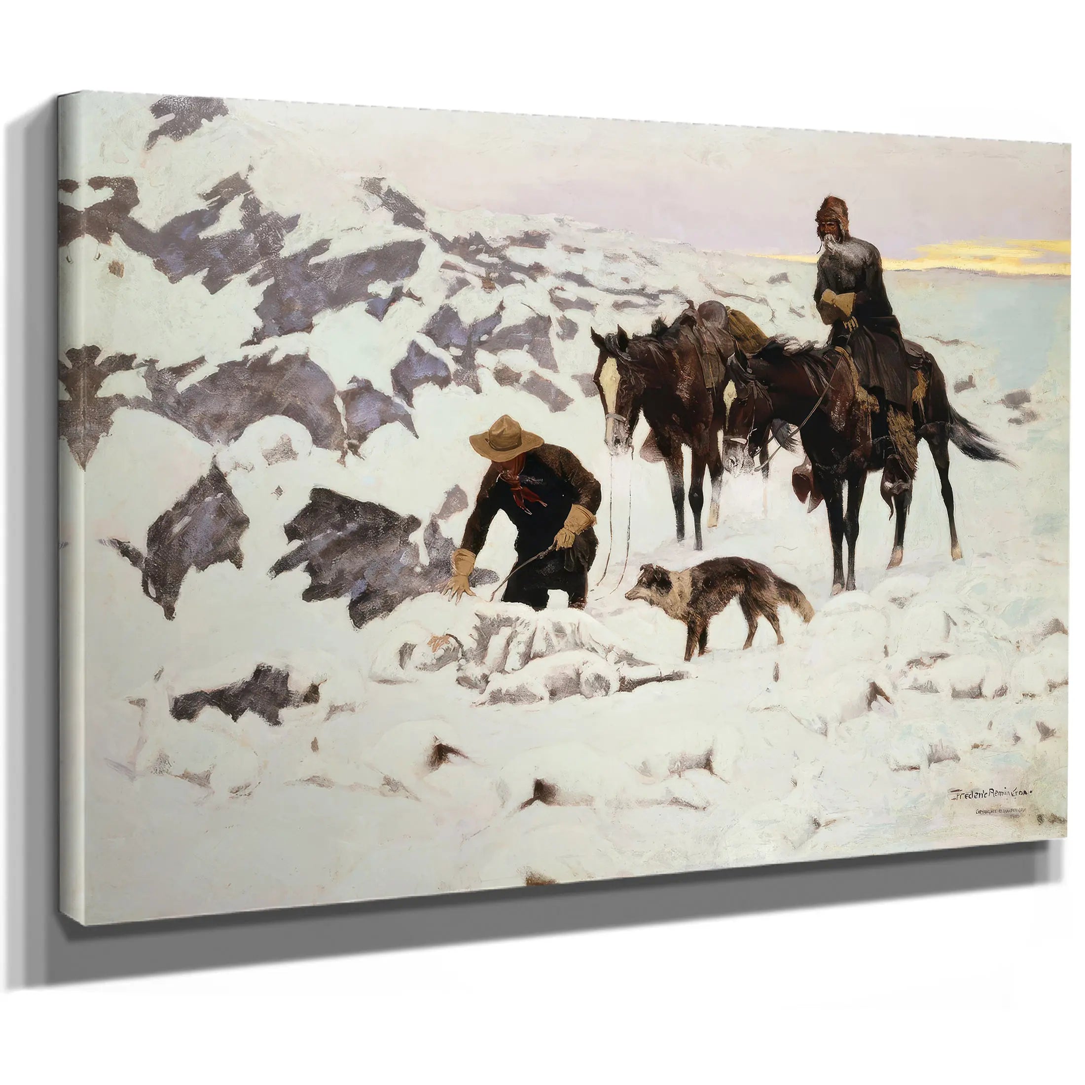The Frozen Sheepherder  by Frederic Remington