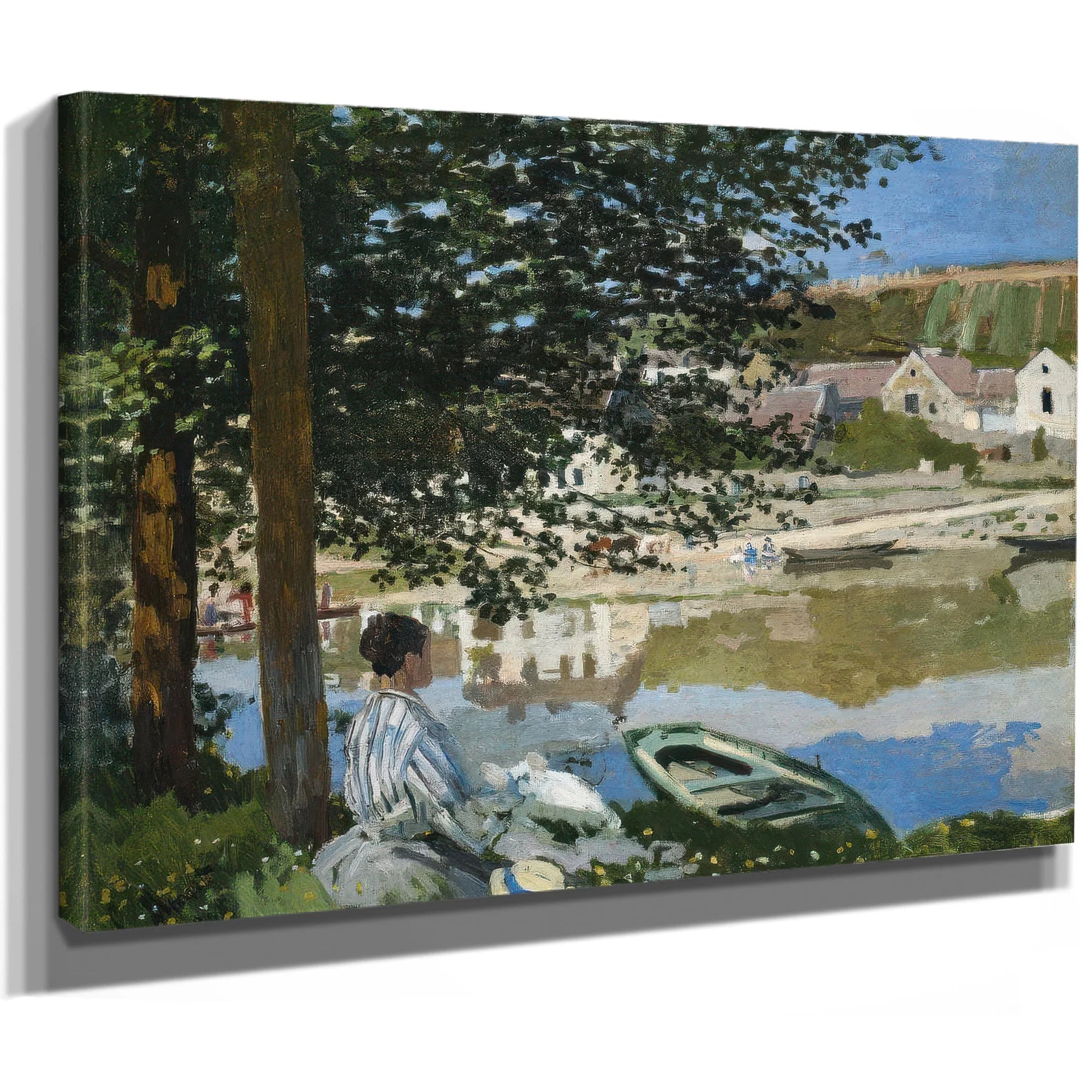 On The Bank Of The Seine At Bennecourt By Claude Monet Fine Art Print