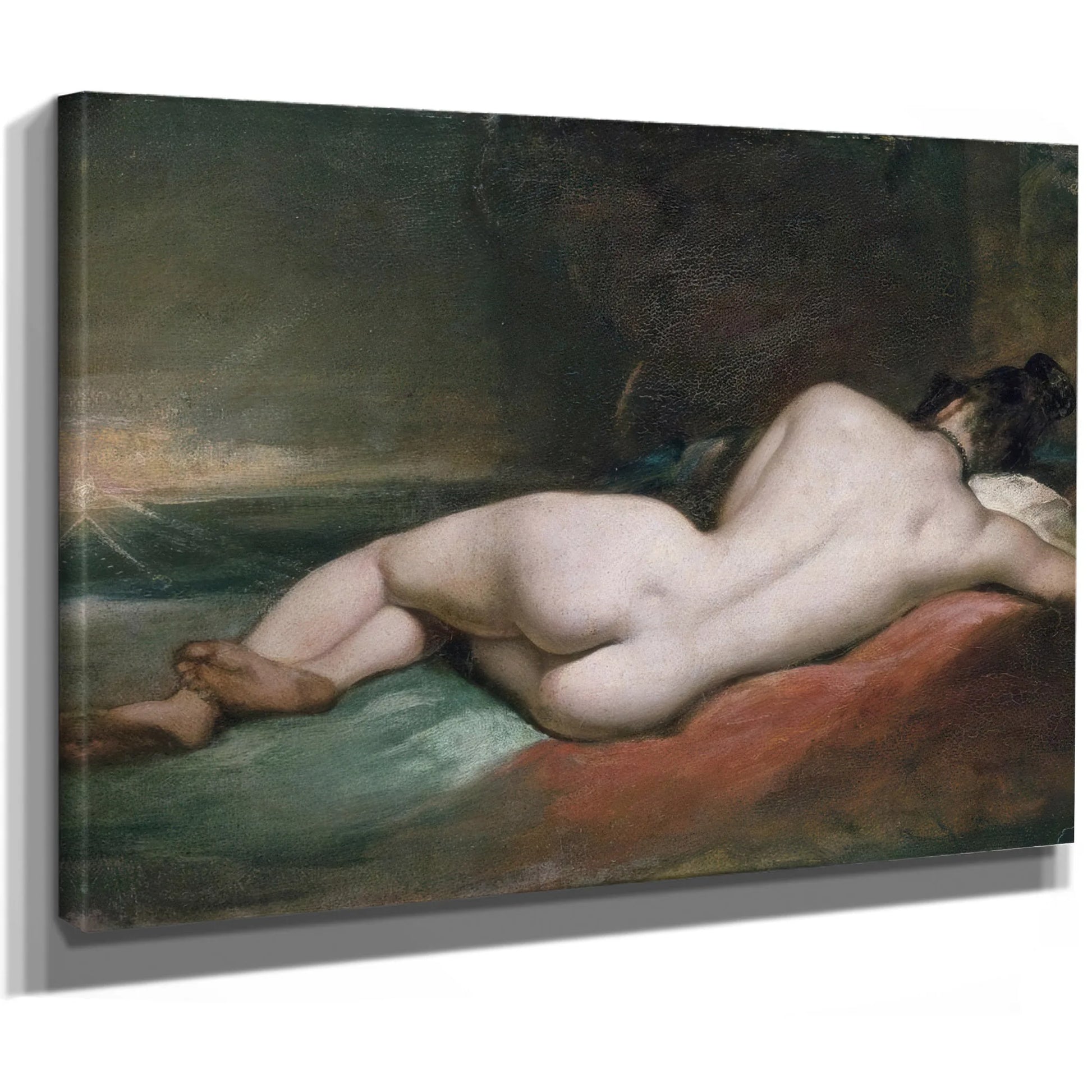 Nude Woman Reclining By William Etty Fine Art Print