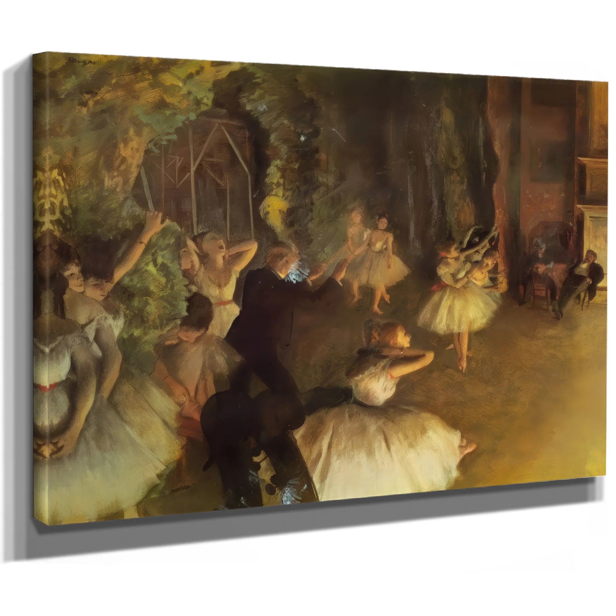Rehearsal Of Ballet On The Stage By Edgar Degas Fine Art Print