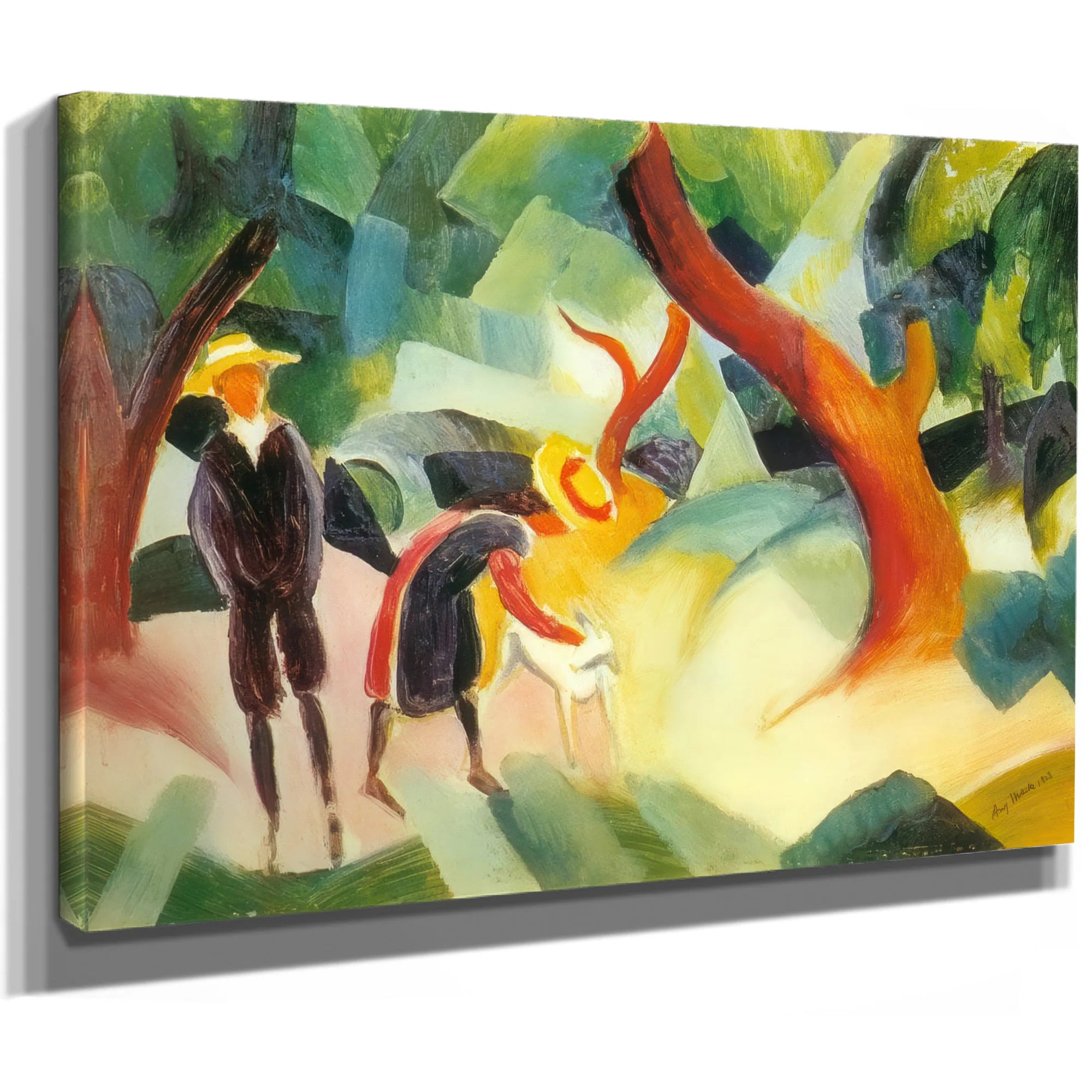 Children And A Goat By August Macke Fine Art Print