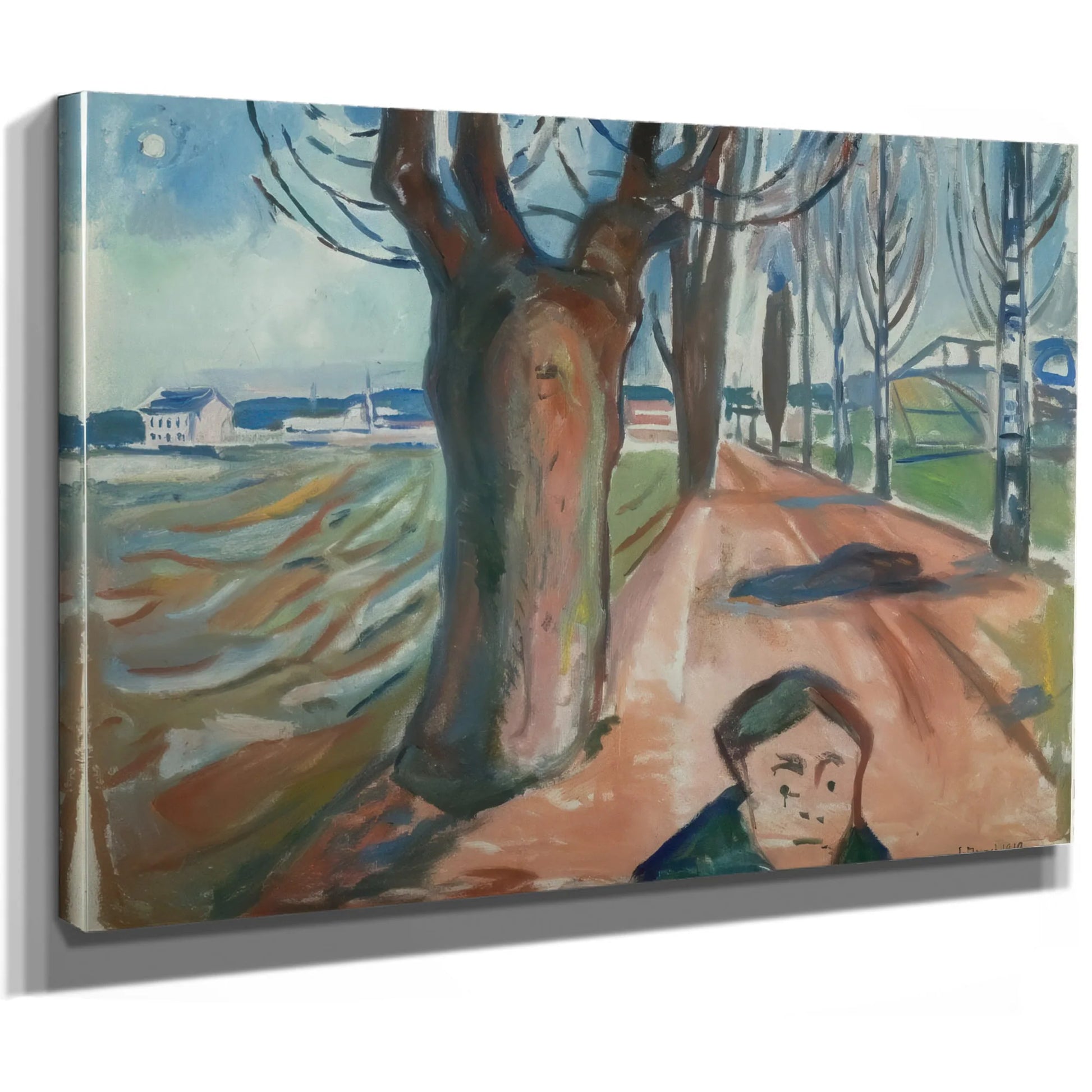 The Murderrer In The Lane 1919 By Edvard Munch Fine Art Print
