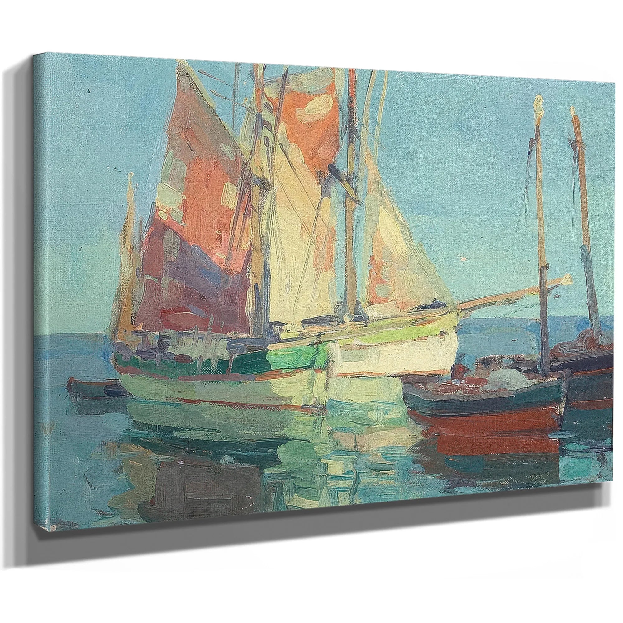 Anchorage, Brittany Tuna Boats By Edgar Payne Fine Art Print