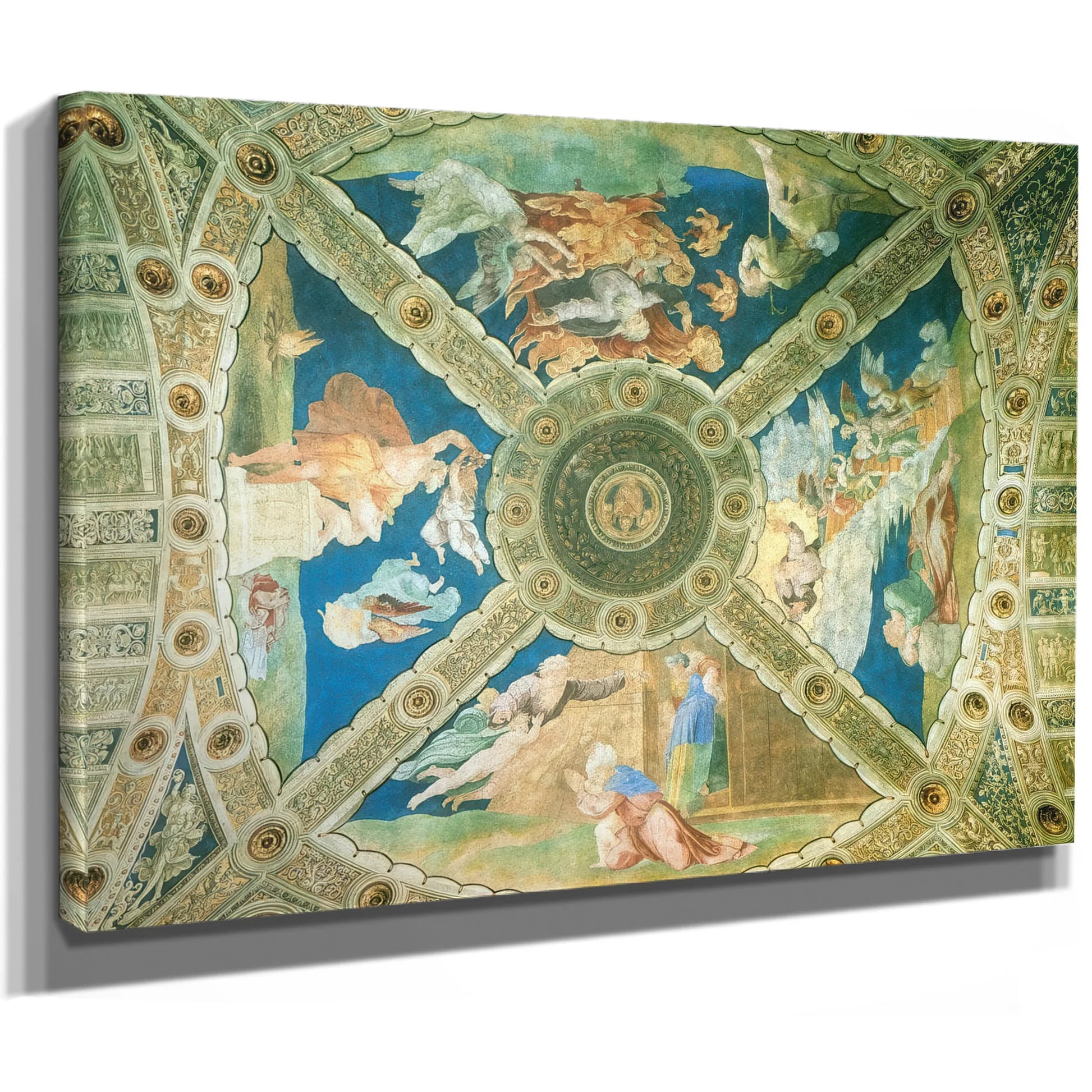 Ceiling Of The Stanza Di Eliodoro By Raphael Fine Art Print