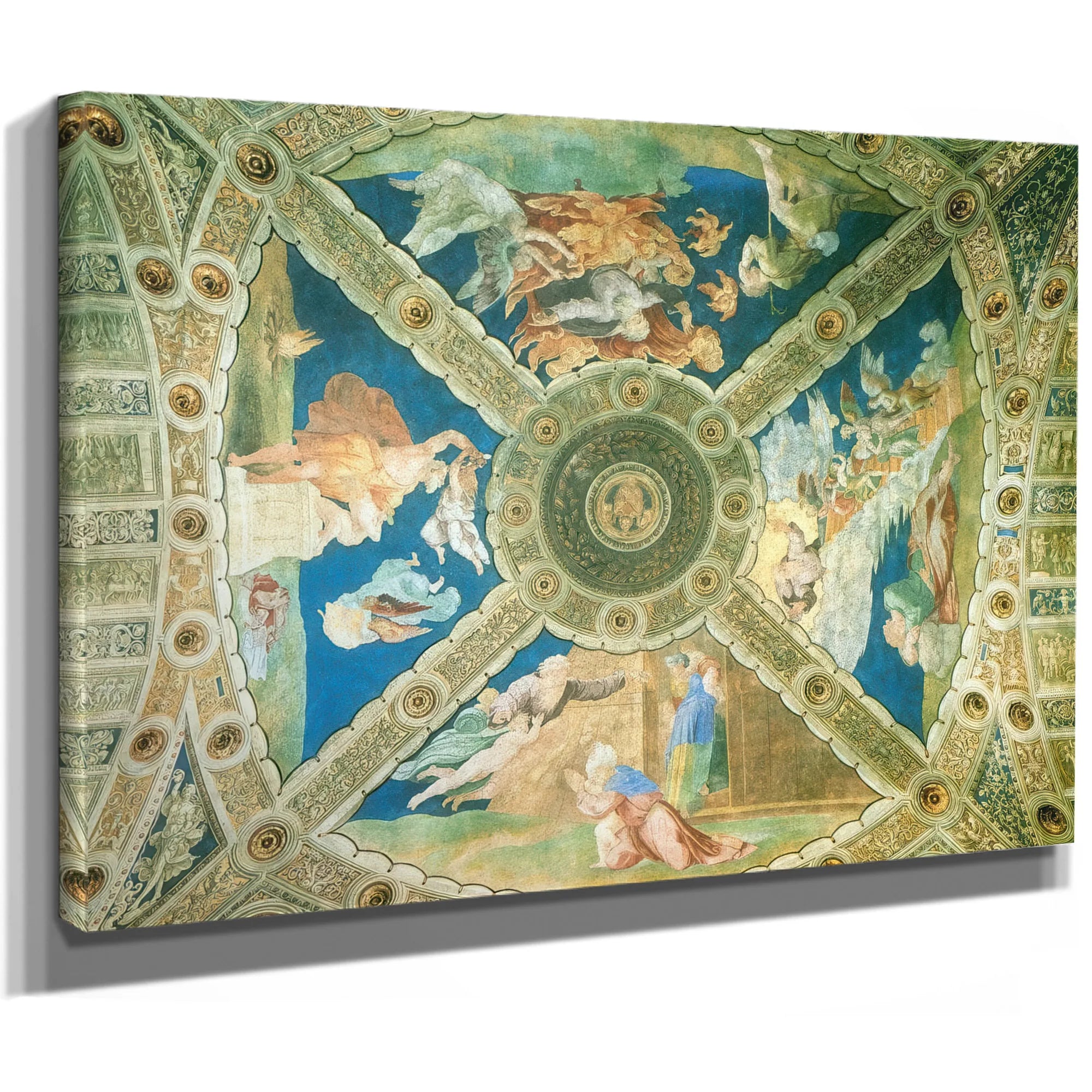 Ceiling Of The Stanza Di Eliodoro By Raphael Fine Art Print