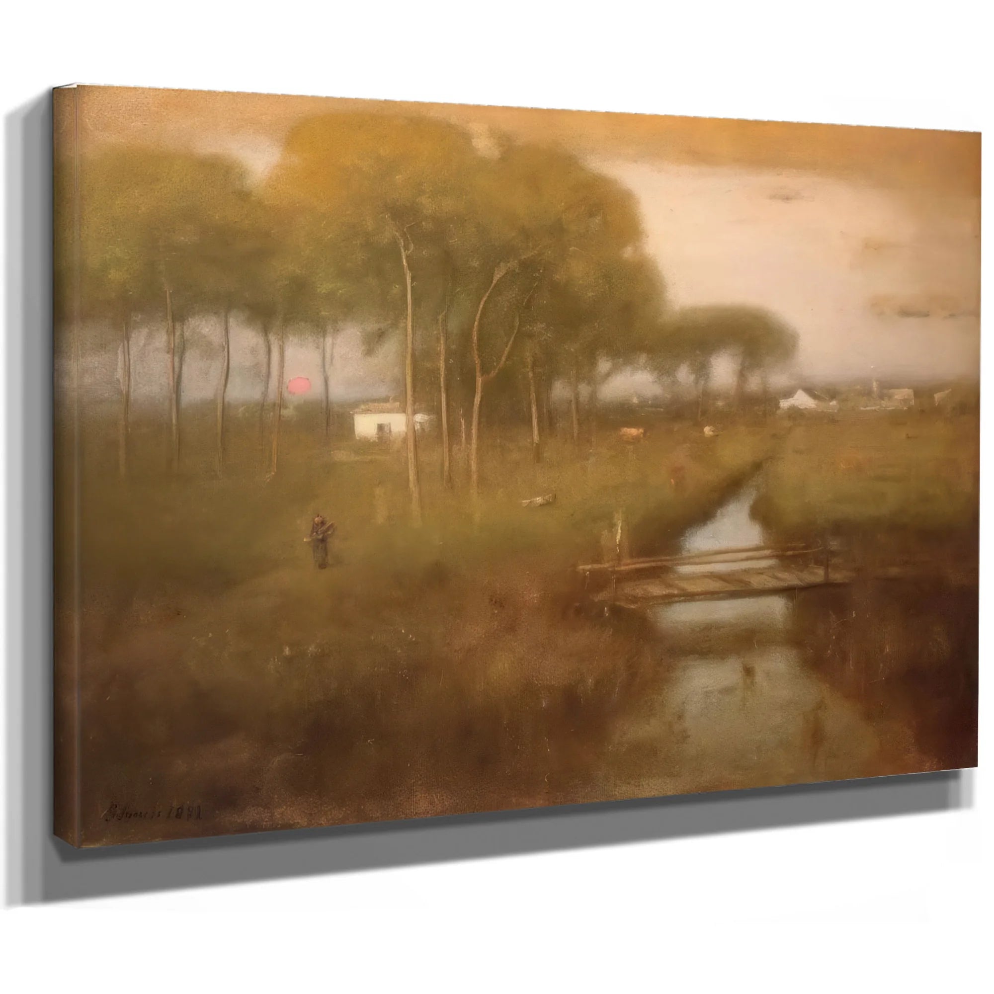 Early Moonrise Tarpon Springs By George Inness Fine Art Print