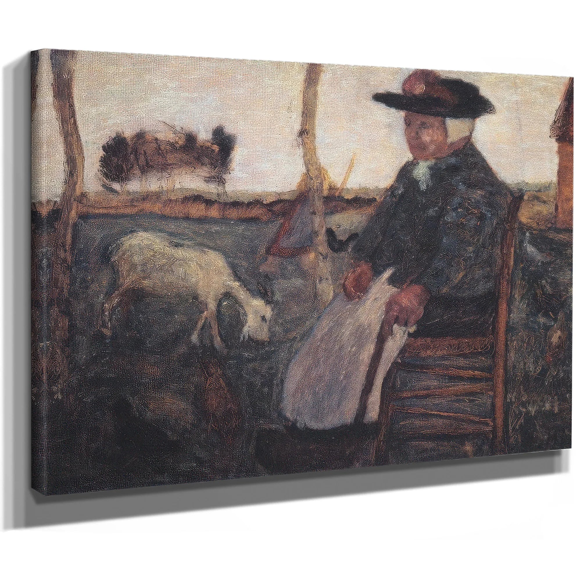 Old Farmer With A Goat By Paula Modersohn Becker Fine Art Print