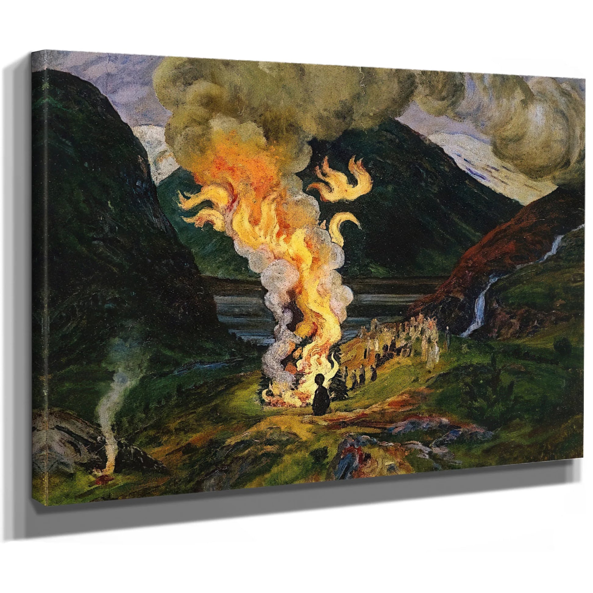 Midsummer Eve Bonfire 4 By Nicolai Astrup Fine Art Print