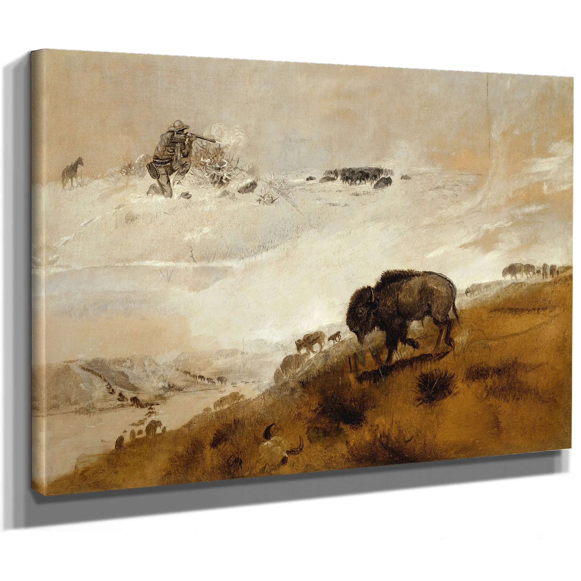 The Stand Crossing The Missouri by Charles Marion Russell