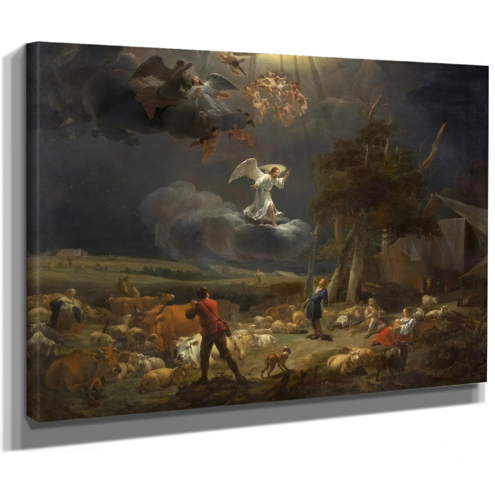 Annunciation To The Shepards By Nicolaes Pietersz Berchem Fine Art Print