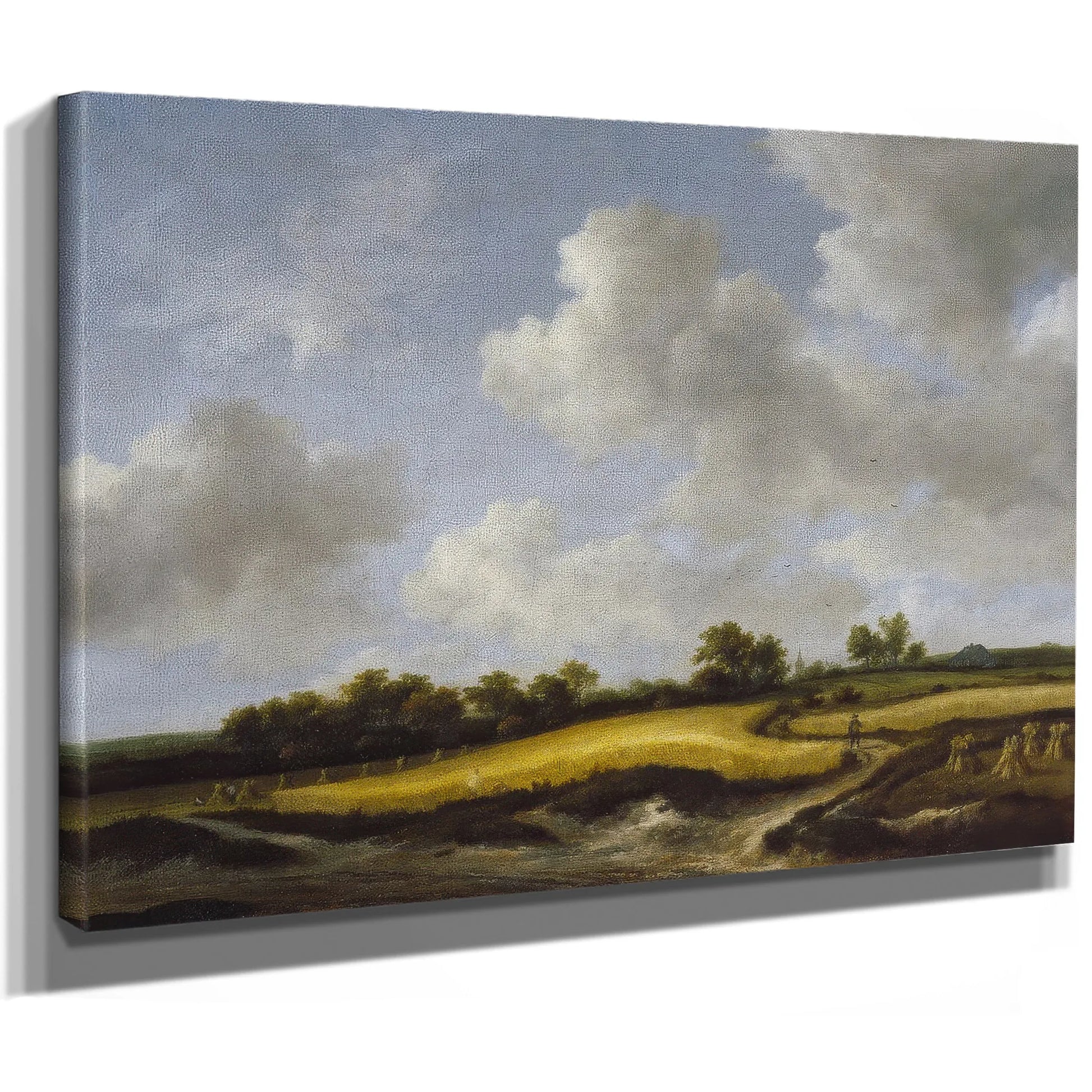 Landscape With A Wheatfield By Jacob Van Ruisdael Fine Art Print