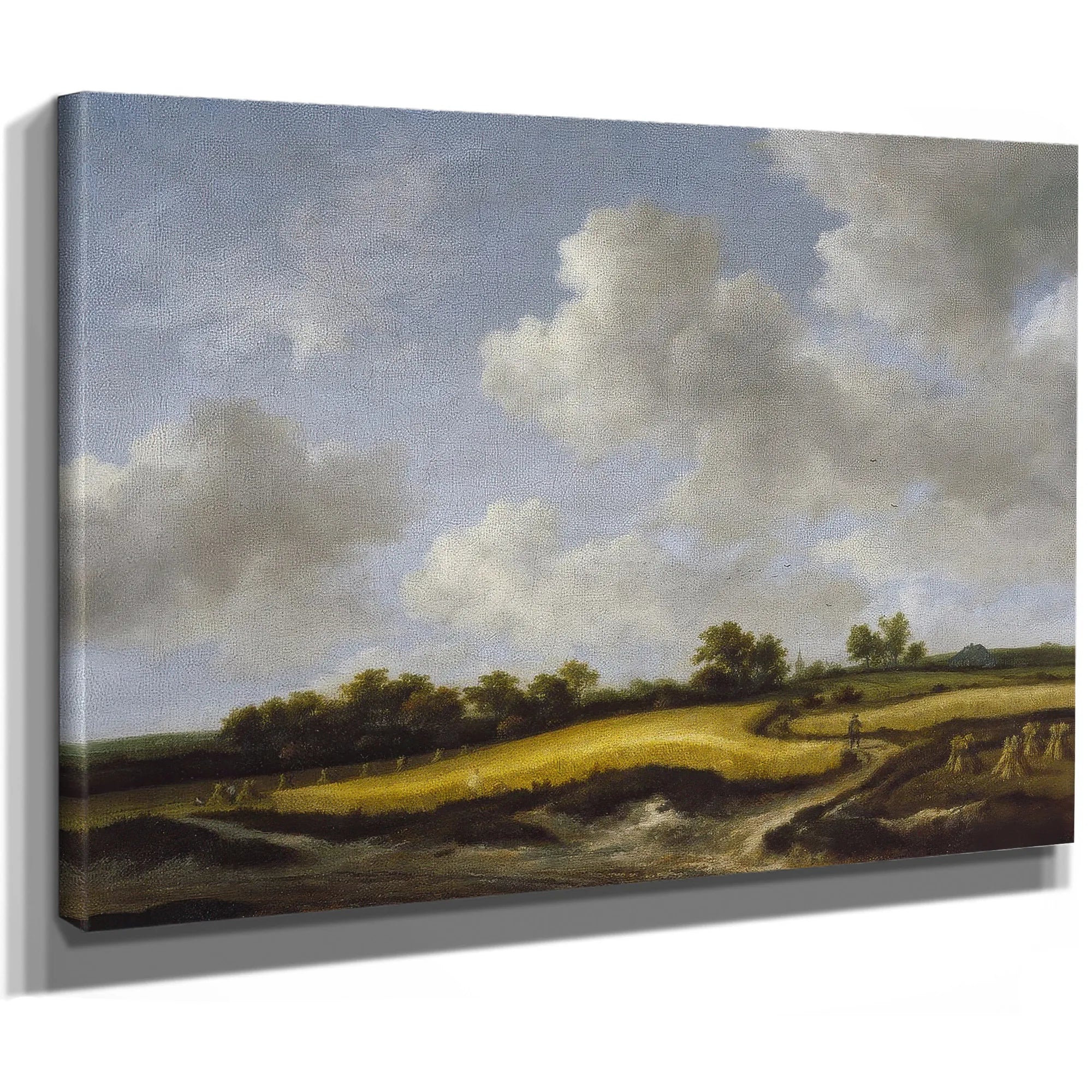 Landscape With A Wheatfield By Jacob Van Ruisdael Fine Art Print