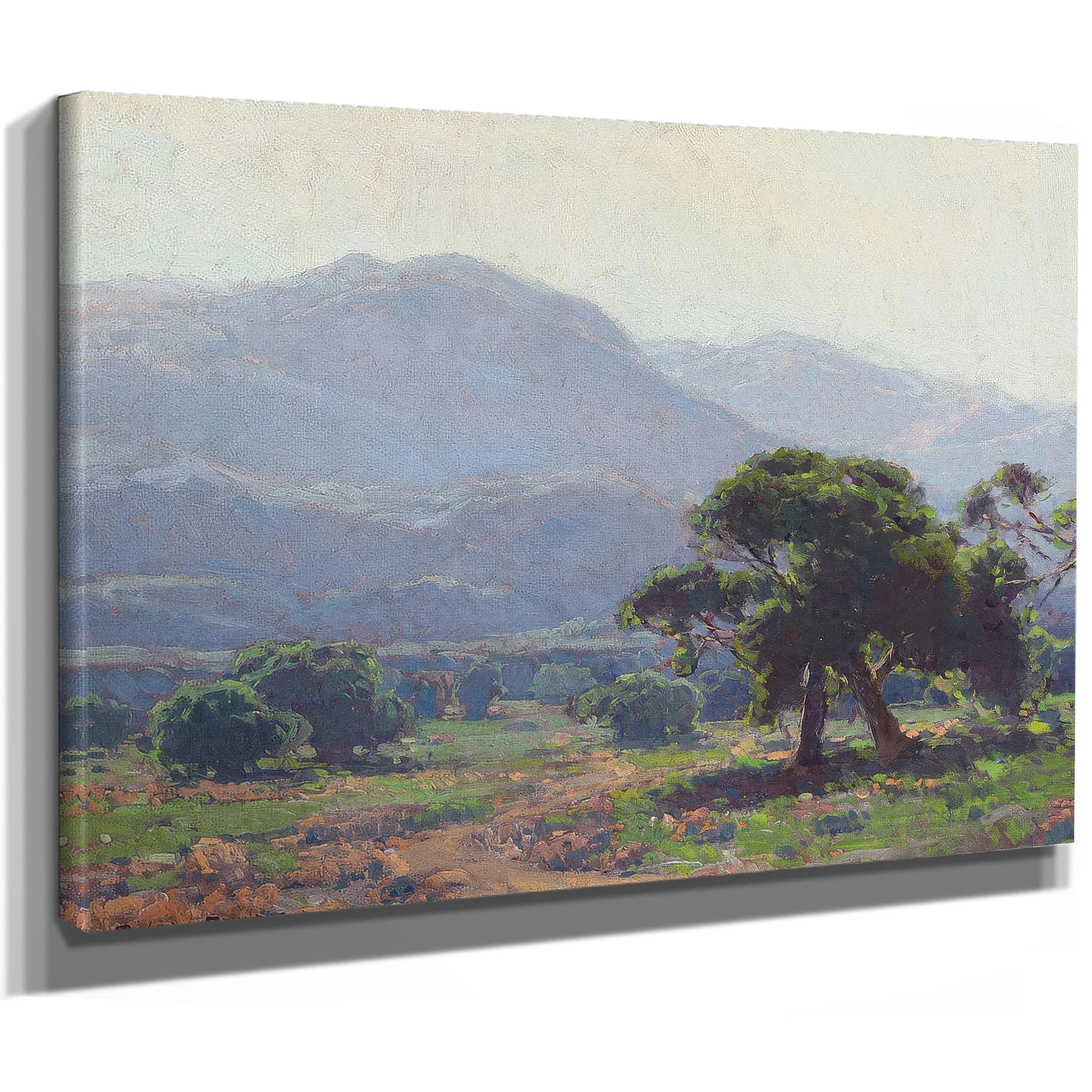 Oaks With Blue Hills Beyond By Edgar Payne Fine Art Print