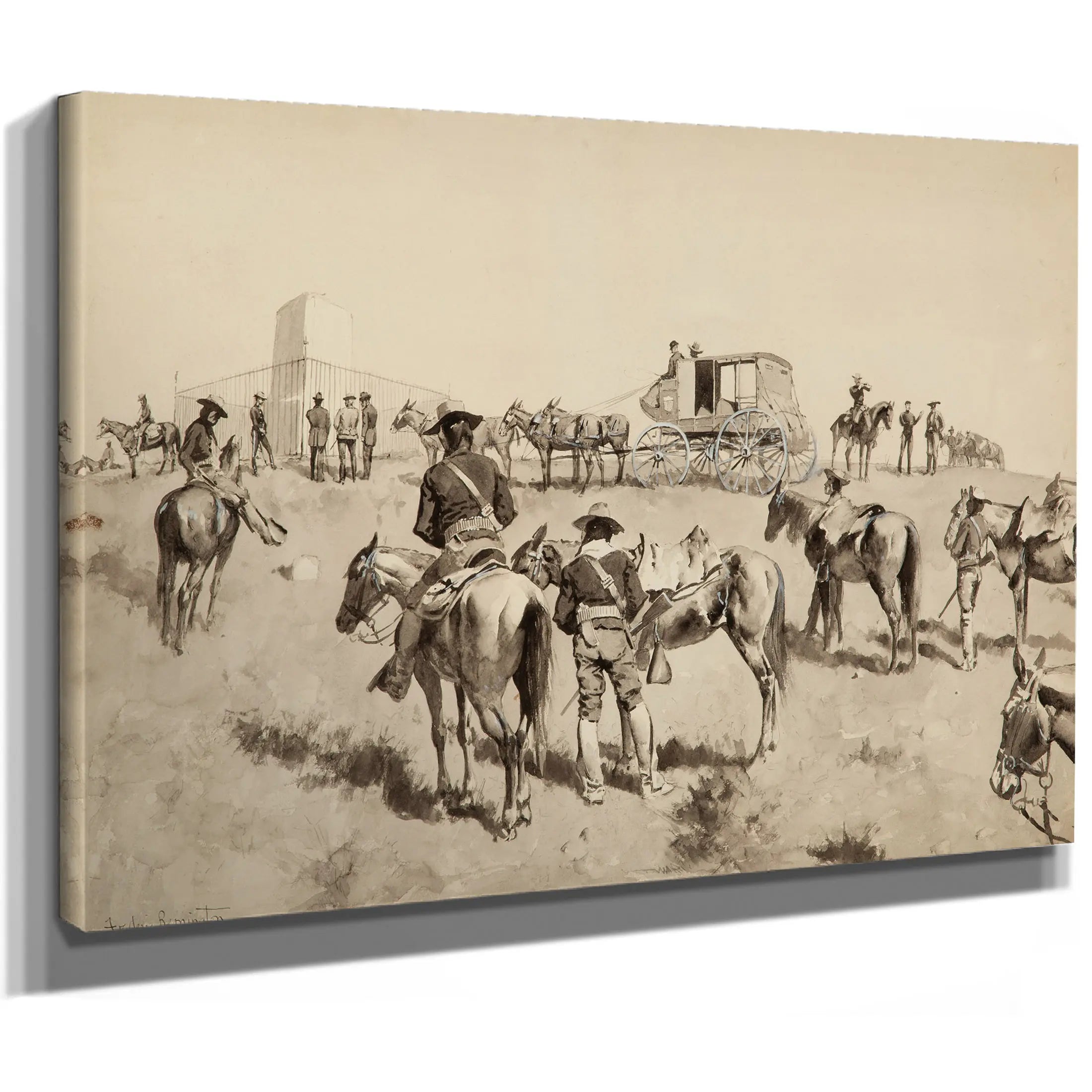 On The Bighorn by Frederic Remington