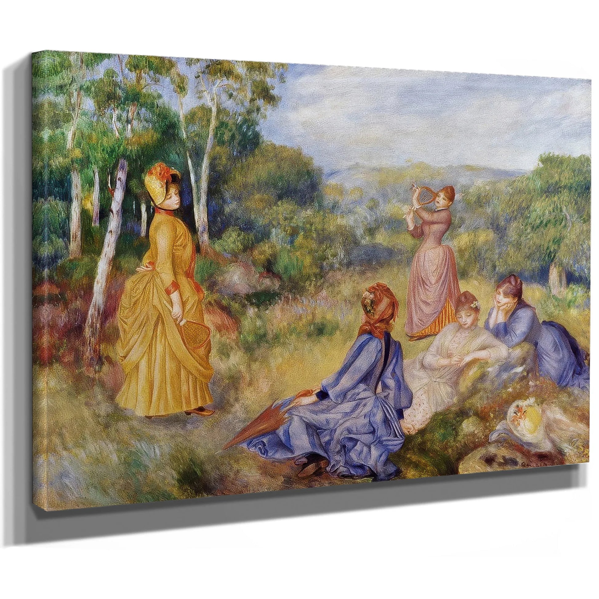 Girls Playing Battledore And Shuttlecock By Pierre Auguste Renoir Fine Art Print