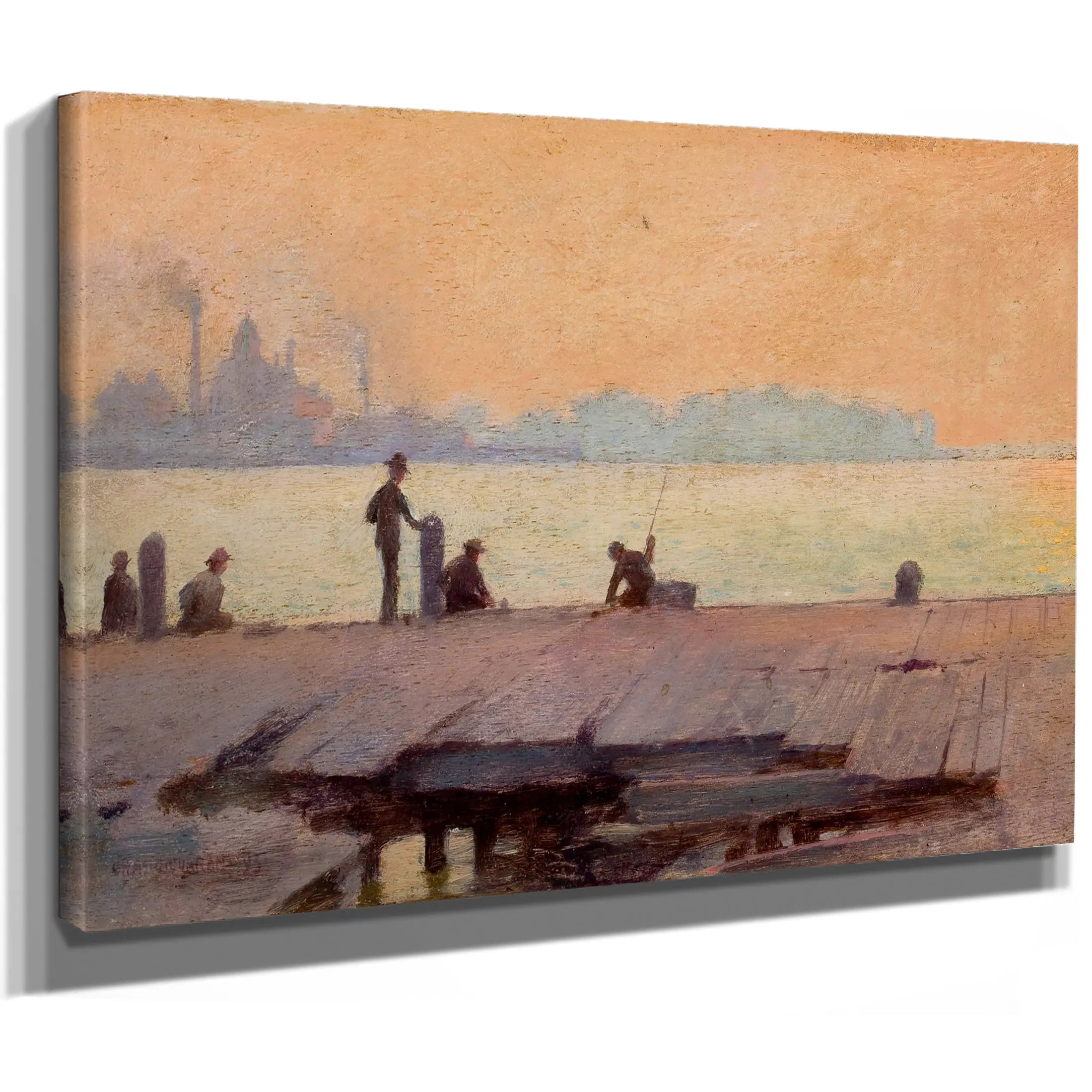Fishermen On The Dock (1895) by Charles Courtney Curran