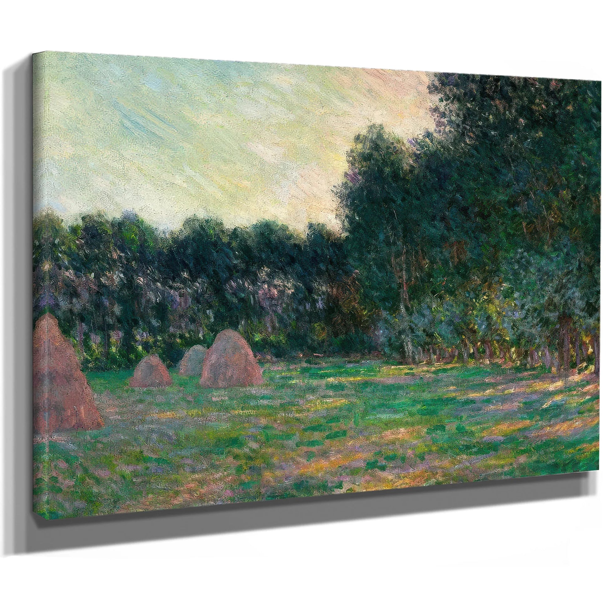 Meadow With Haystacks Near Giverny By Claude Monet Fine Art Print