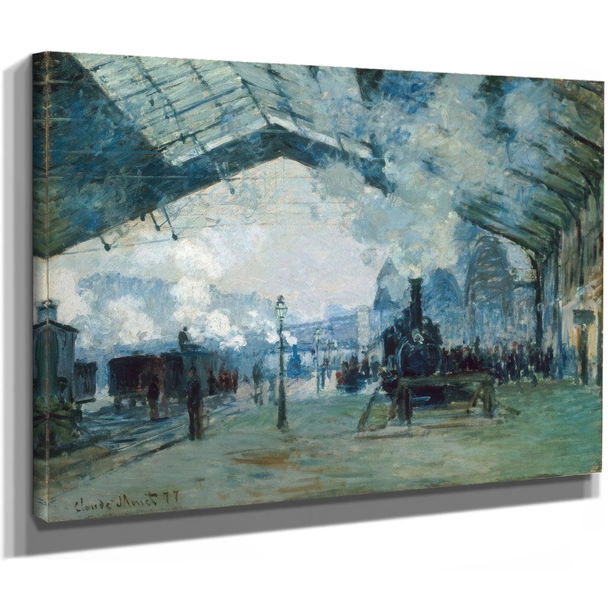 Arrival Of Normandy Train Gare Saint Lazare By Claude Monet Fine Art Print
