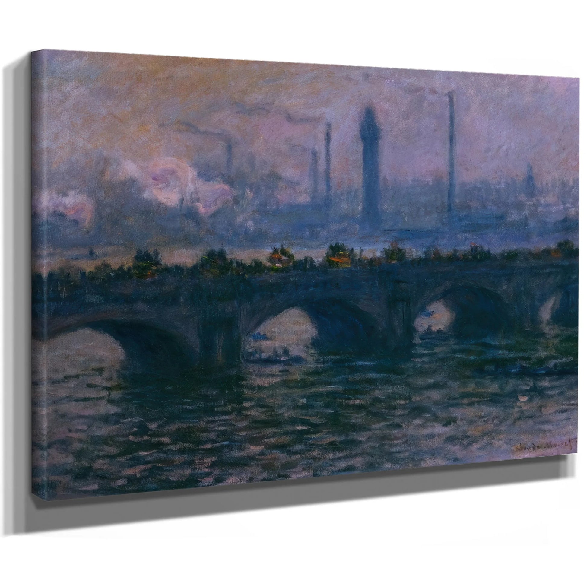Waterloo Bridge By Claude Monet Fine Art Print