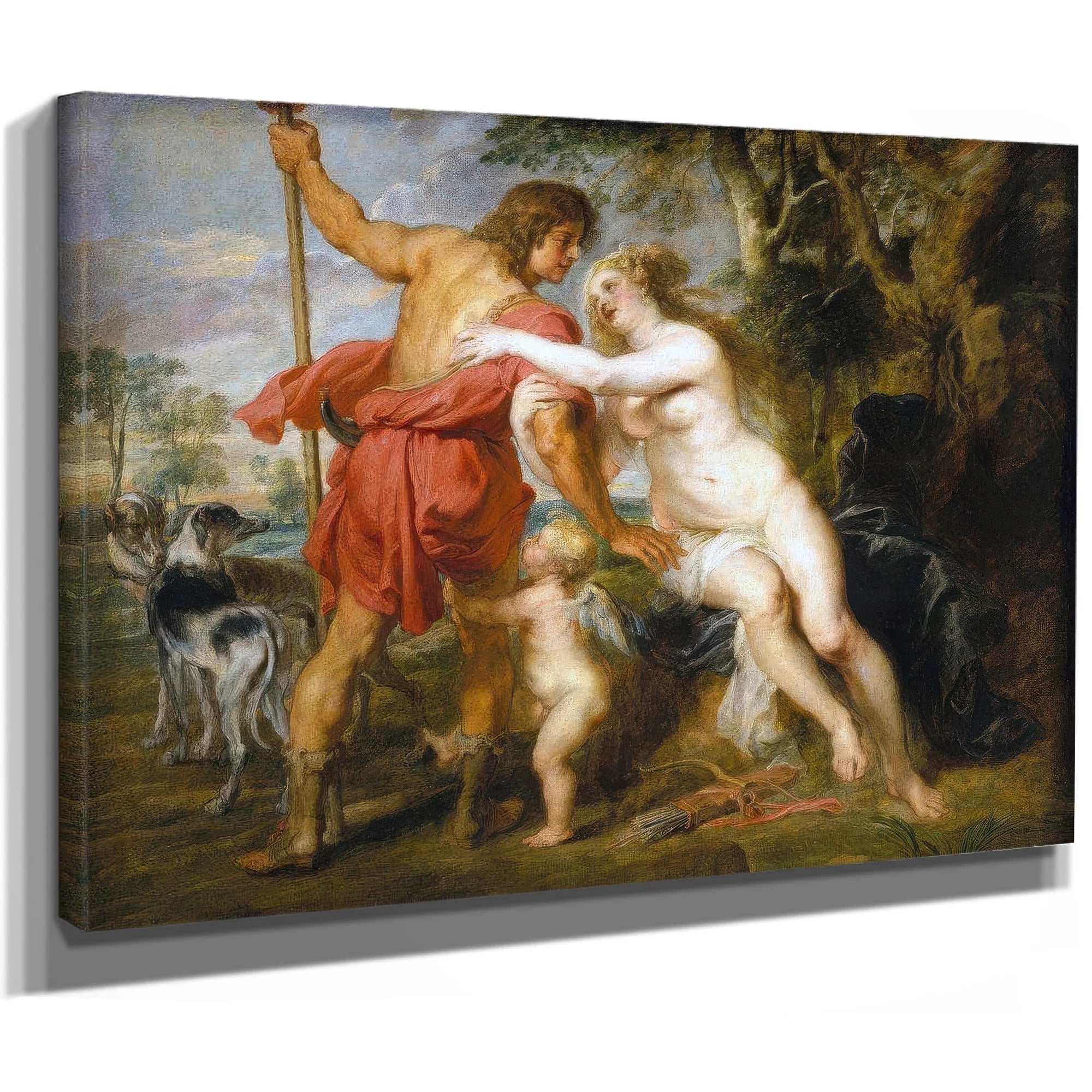 Venus And Adonis By Peter Paul Rubens Fine Art Print