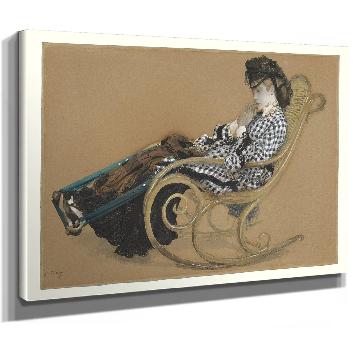 Young Woman In A Rocking Chair Study For The Painting The Last Evening by James Tissot