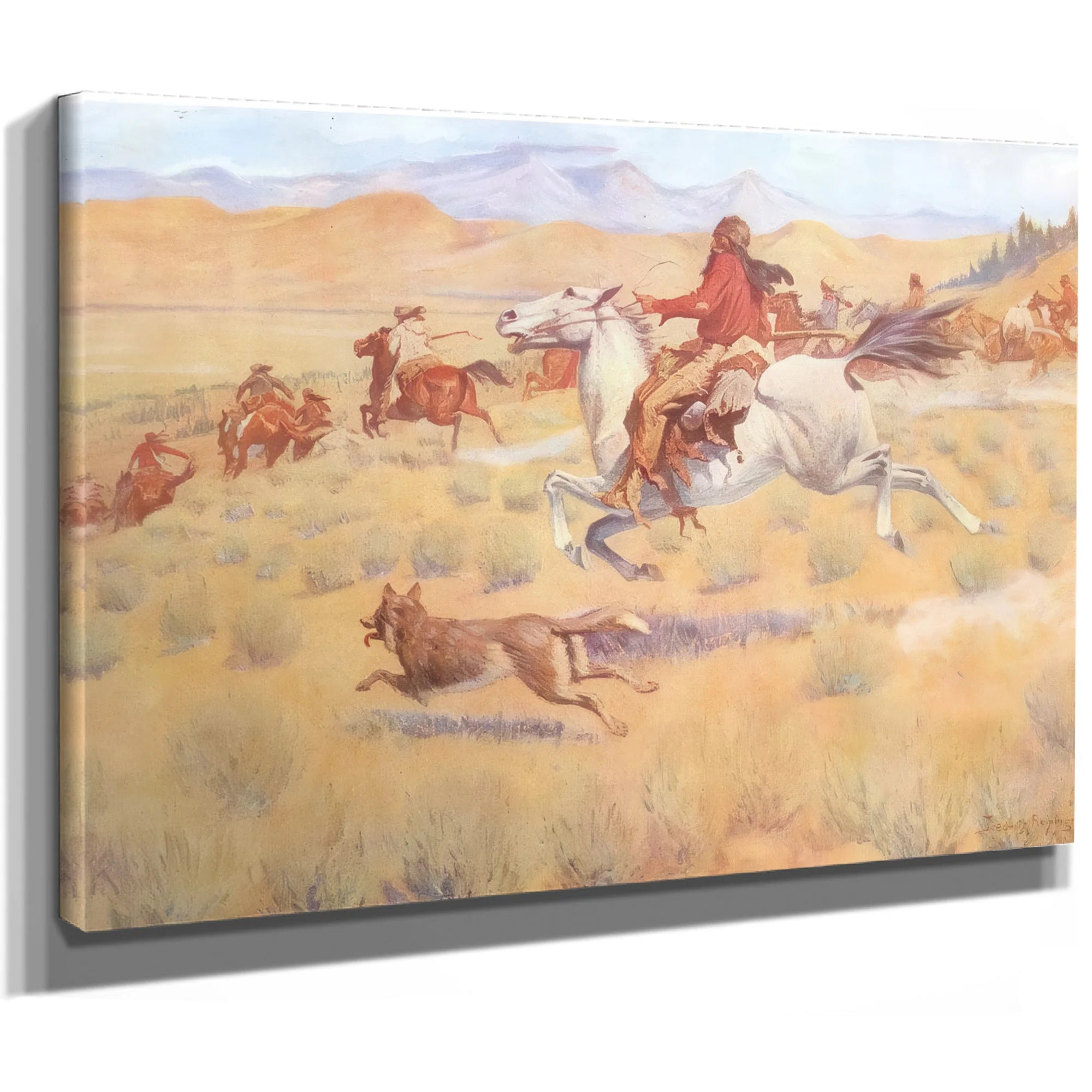 The Gathering Of The Trappers By Frederic Remington Fine Art Print