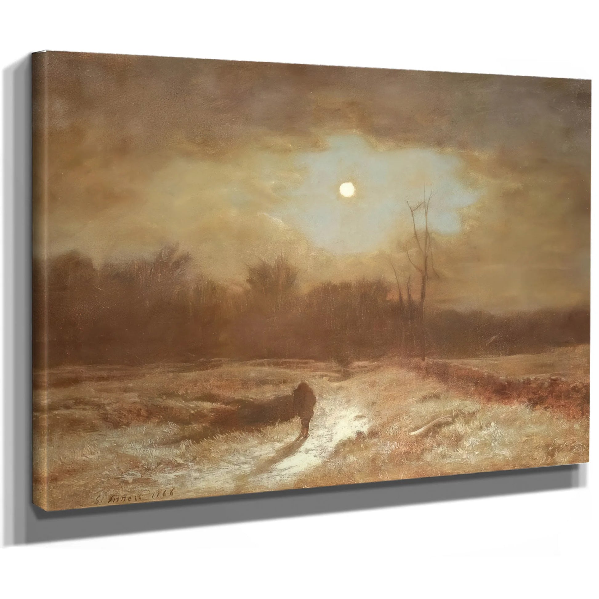 Christmas Eve (Winter Moonlight) By George Inness Fine Art Print