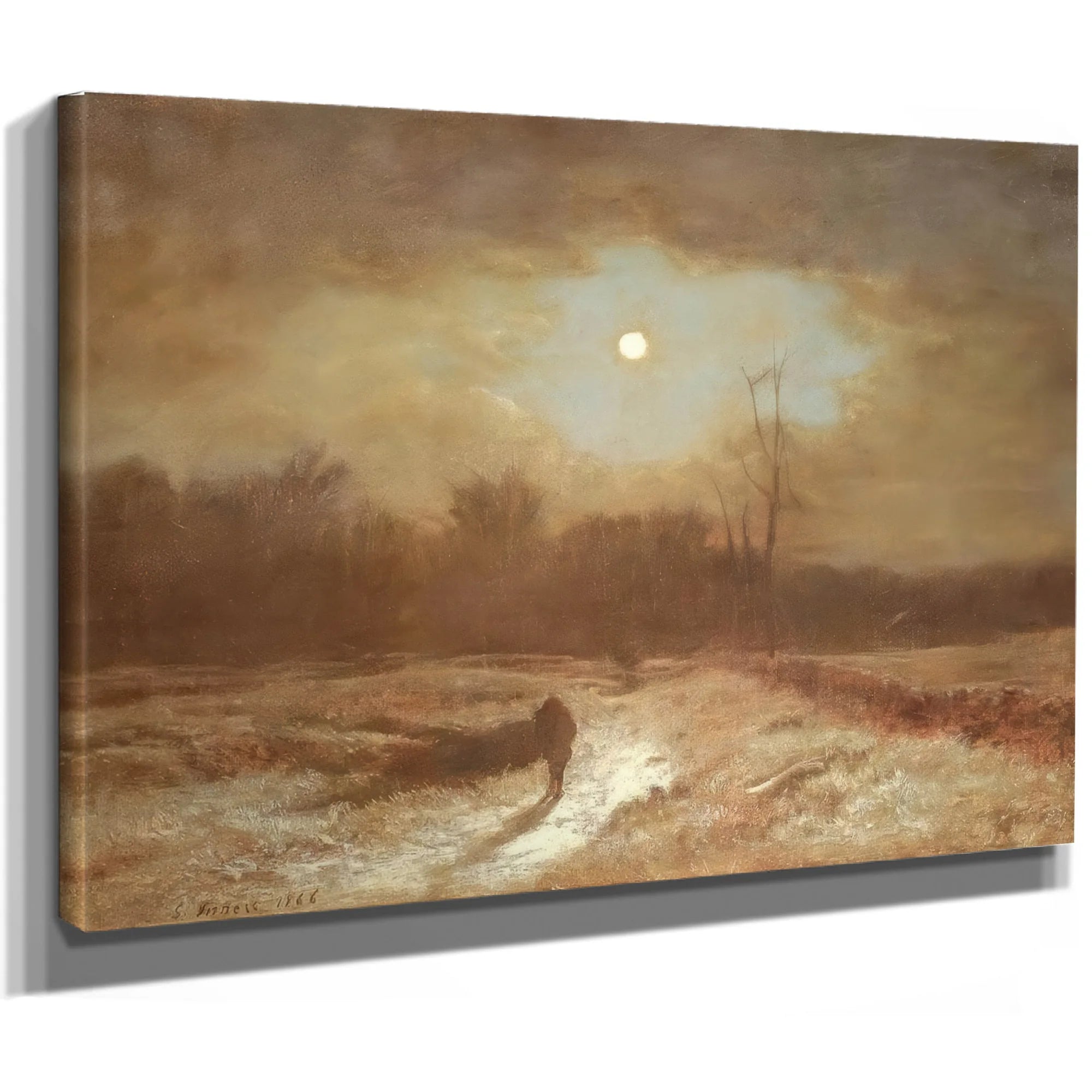 Christmas Eve (Winter Moonlight) By George Inness Fine Art Print