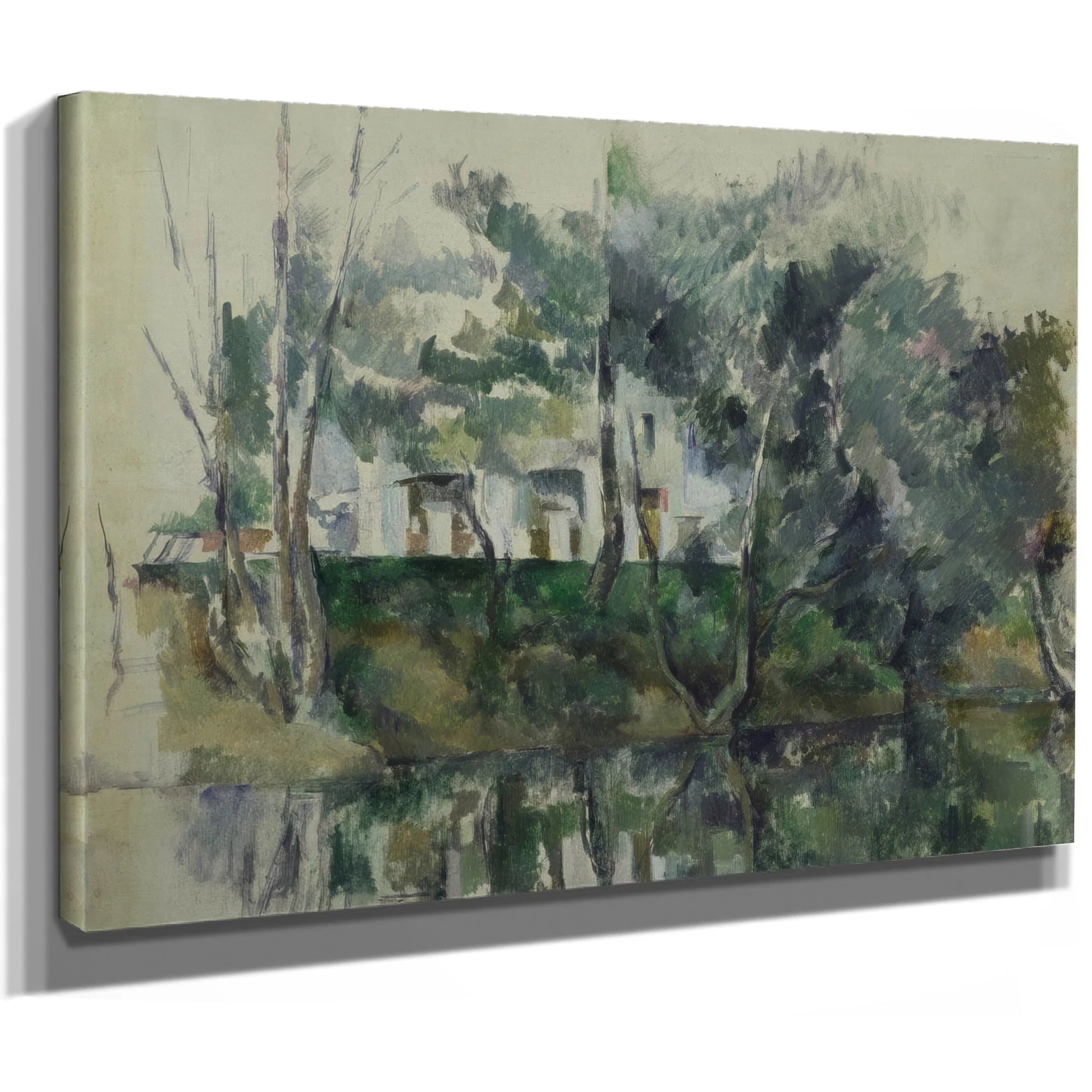 House On River By Paul Cezanne Fine Art Print