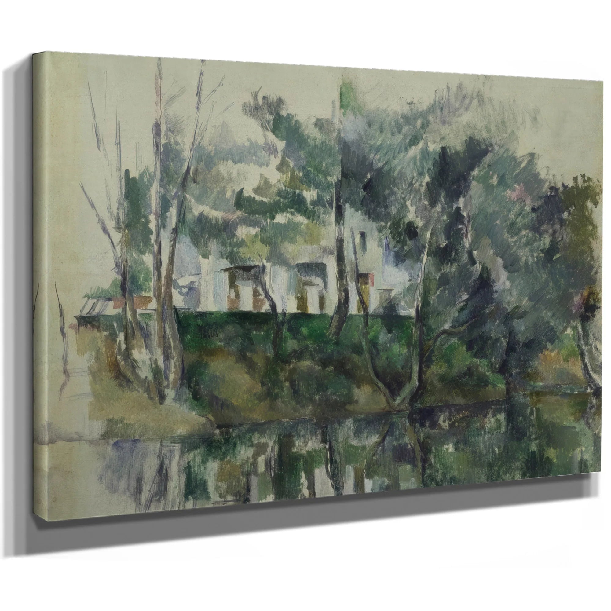 House On River By Paul Cezanne Fine Art Print