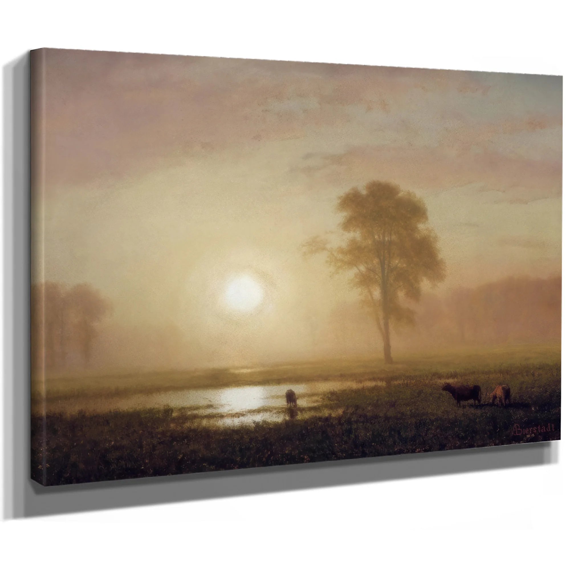 Sunset On The Plains By Albert Bierstadt Fine Art Print