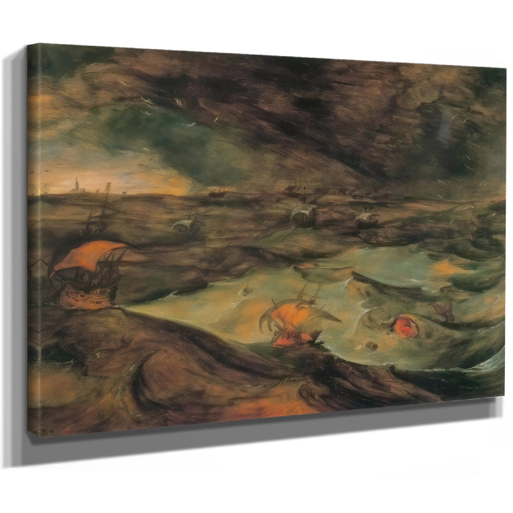 Storm At Sea 1568 By Pieter Bruegel Fine Art Print