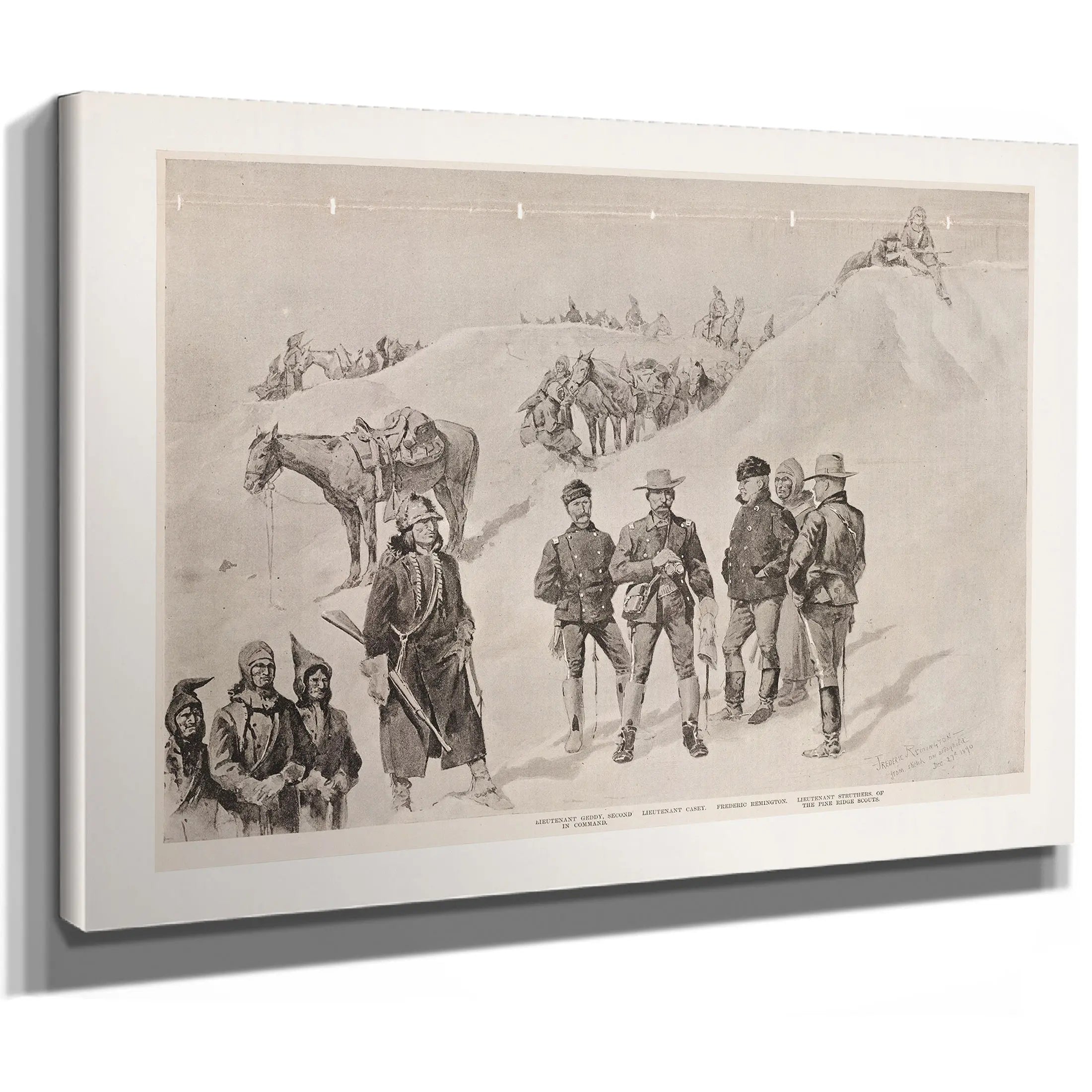 Lieutenant Caseys Last Scout Watching The Hostiles From The Bluffs Of The Stronghold by Frederic Remington
