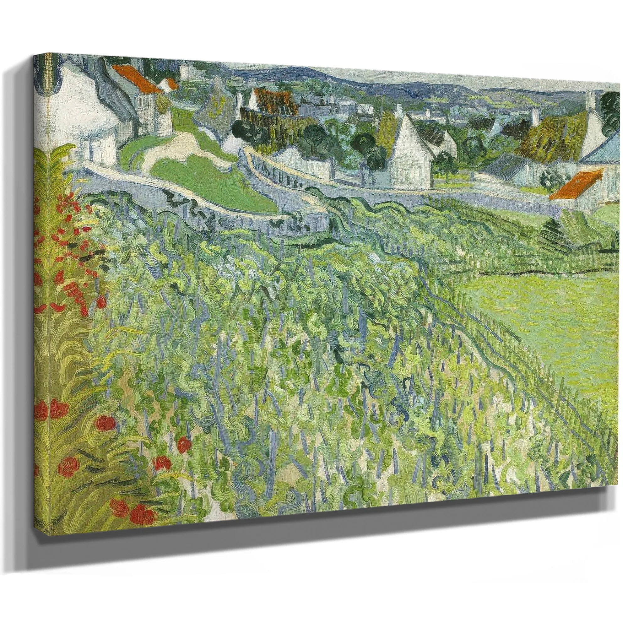 Vineyards At Auvers 3 By Vincent Van Gogh Fine Art Print