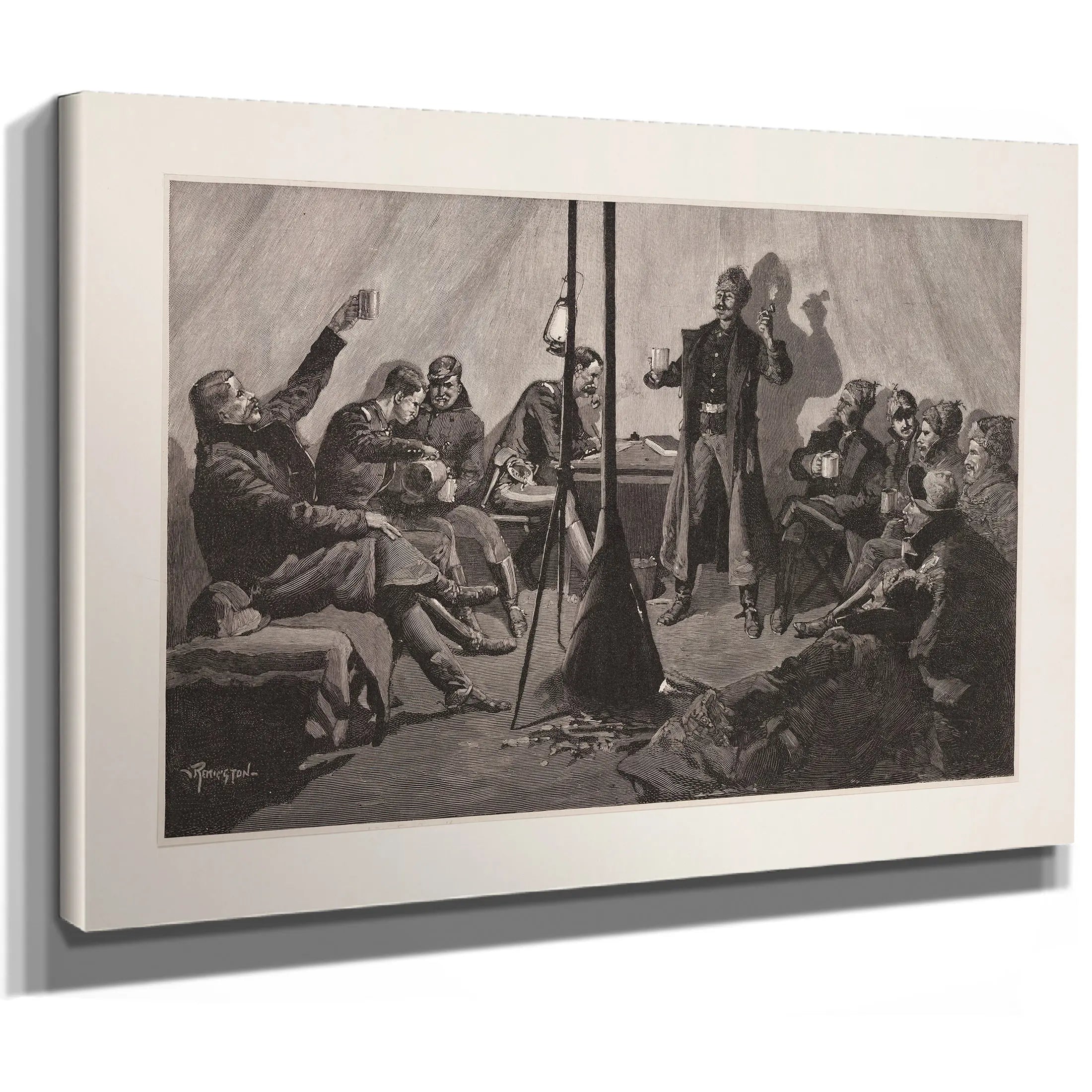 Merry Christmas In A Sibley Tepee by Frederic Remington