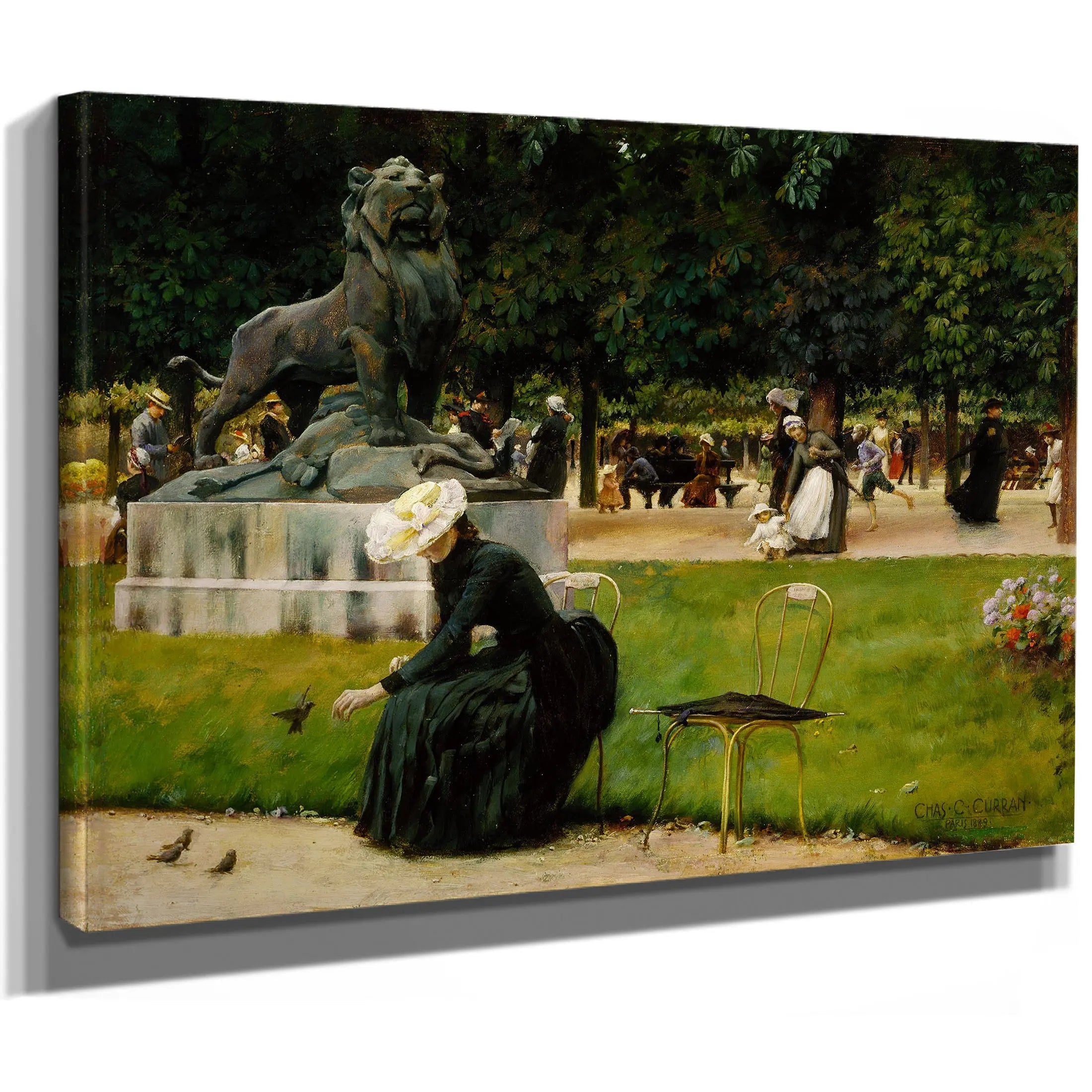 In The Luxembourg (Garden) (1889) by Charles Courtney Curran
