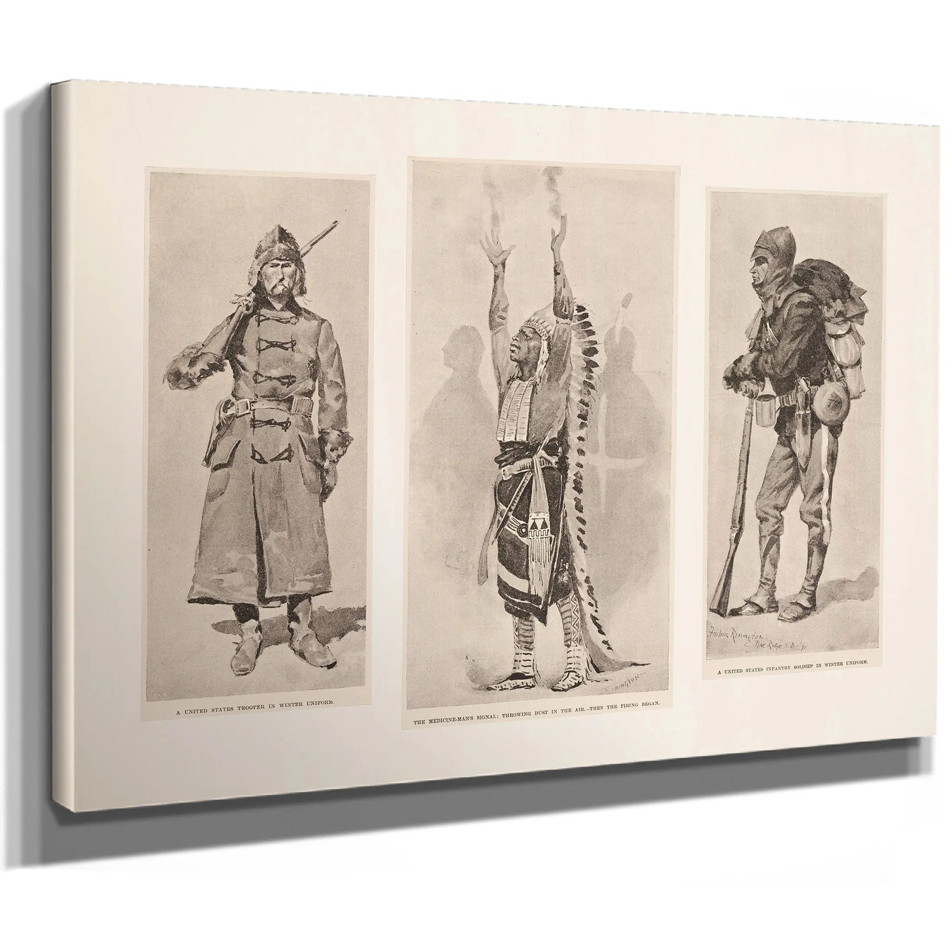A United States Trooper The Medicine Mans Signal A United States Infantry Soldier by Frederic Remington
