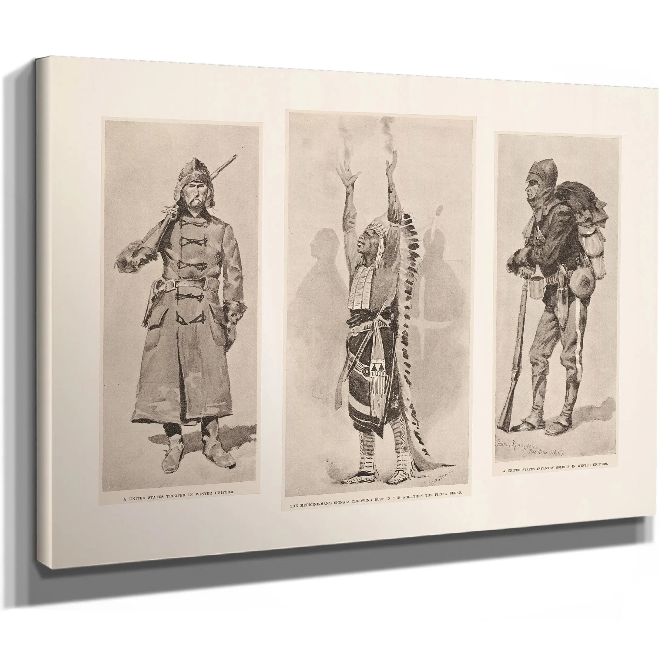 A United States Trooper The Medicine Mans Signal A United States Infantry Soldier by Frederic Remington