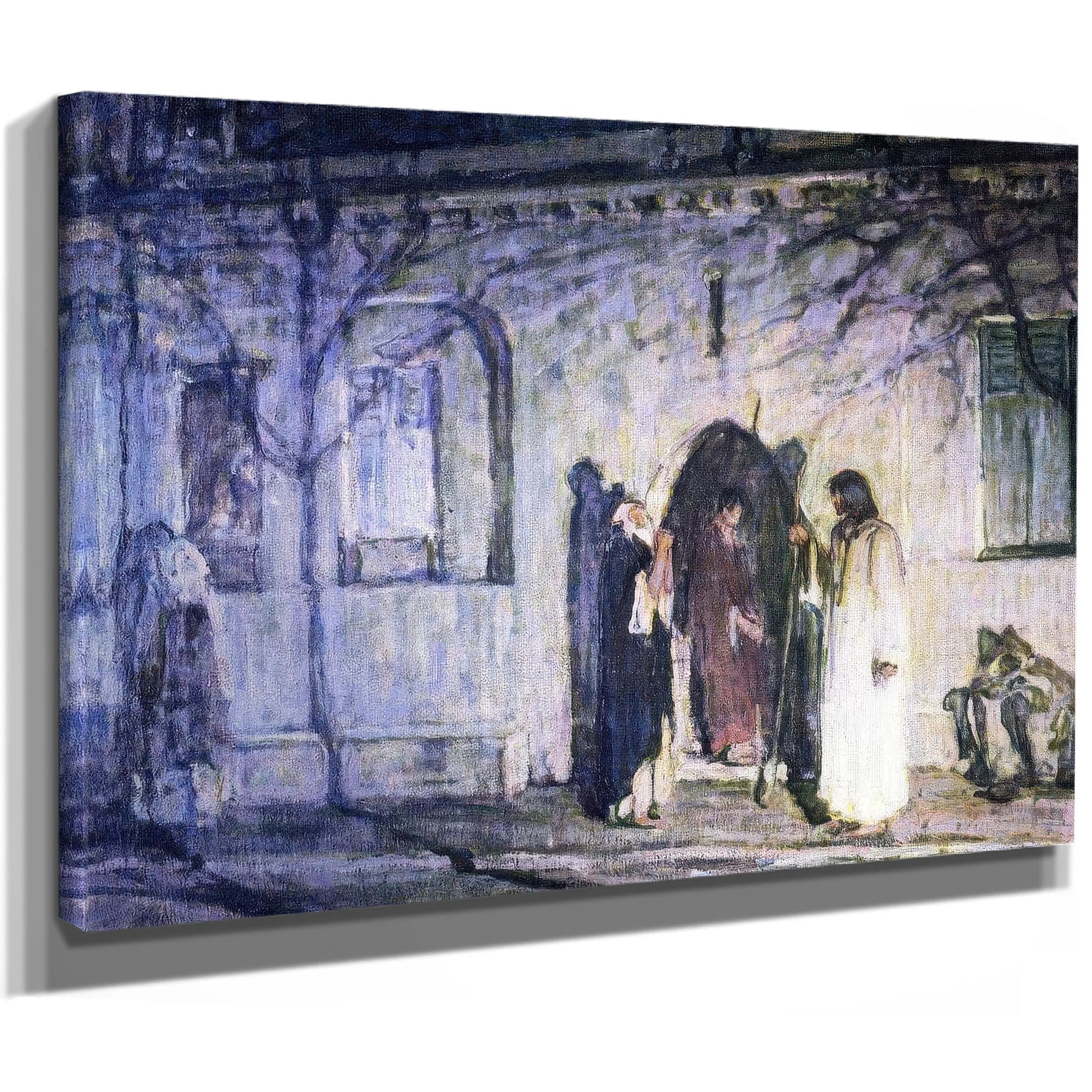 Christ With The Canaanite Woman And Her Daughter By Henry Ossawa Tanner Fine Art Print