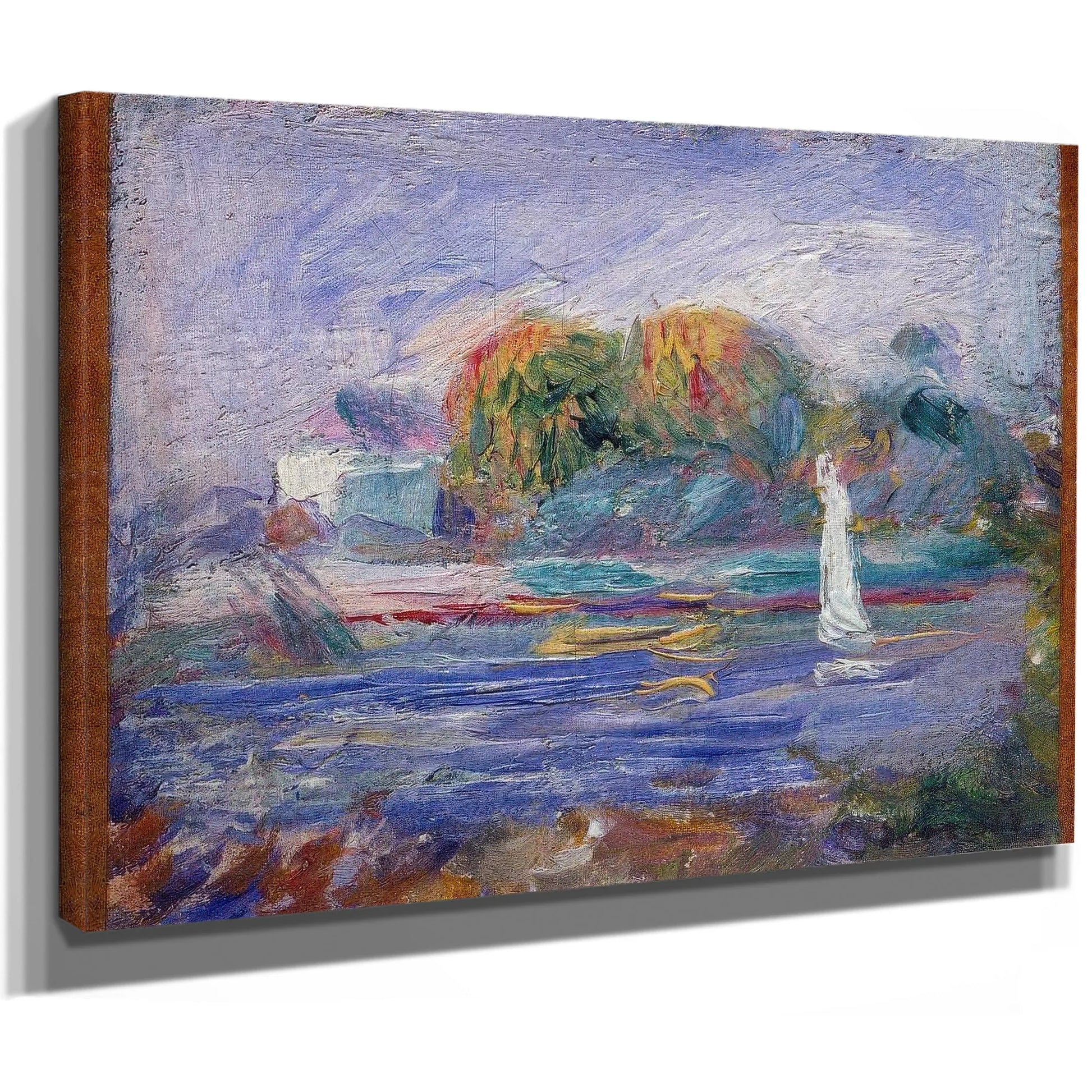 The Blue River By Pierre August Renoir Fine Art Print
