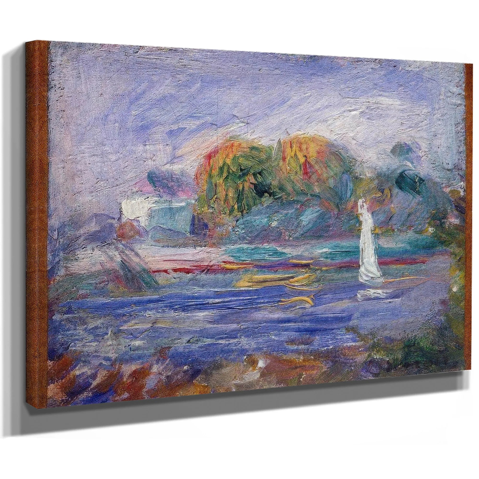 The Blue River By Pierre August Renoir Fine Art Print