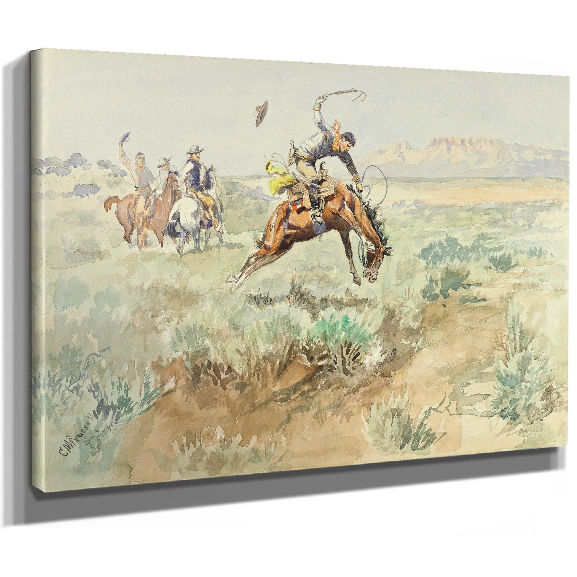 Bronco Busting by Charles Marion Russell