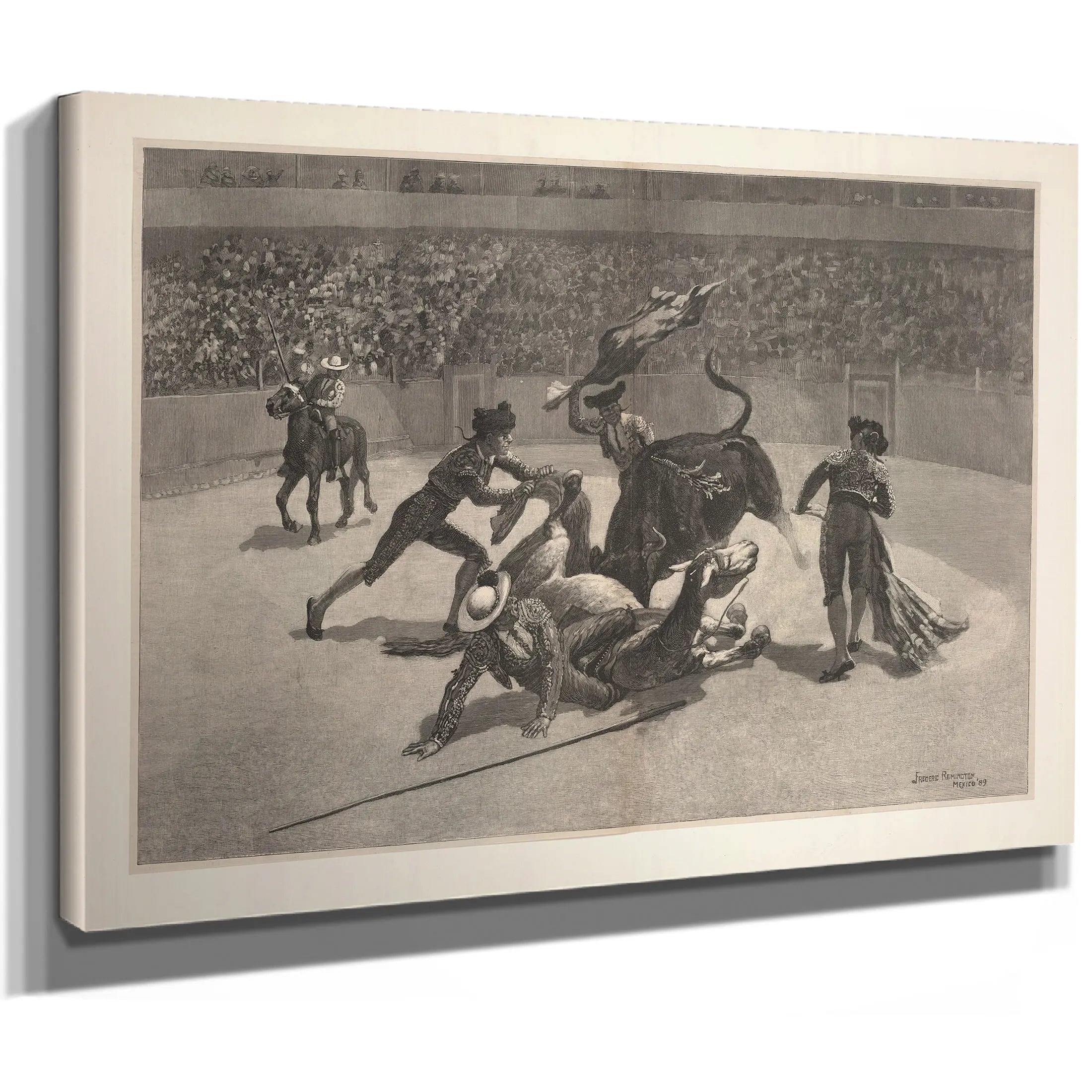 A Bull Fight In Mexico by Frederic Remington