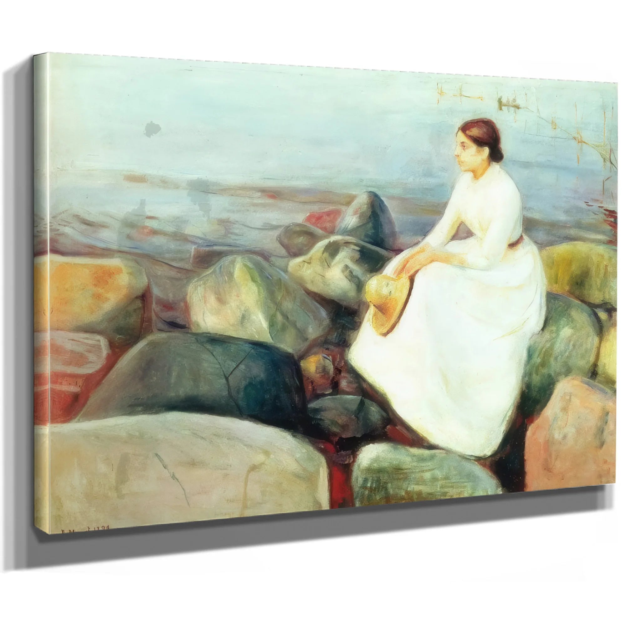 Summer Night ( Inger On The Shore) 1889 By Edvard Munch Fine Art Print