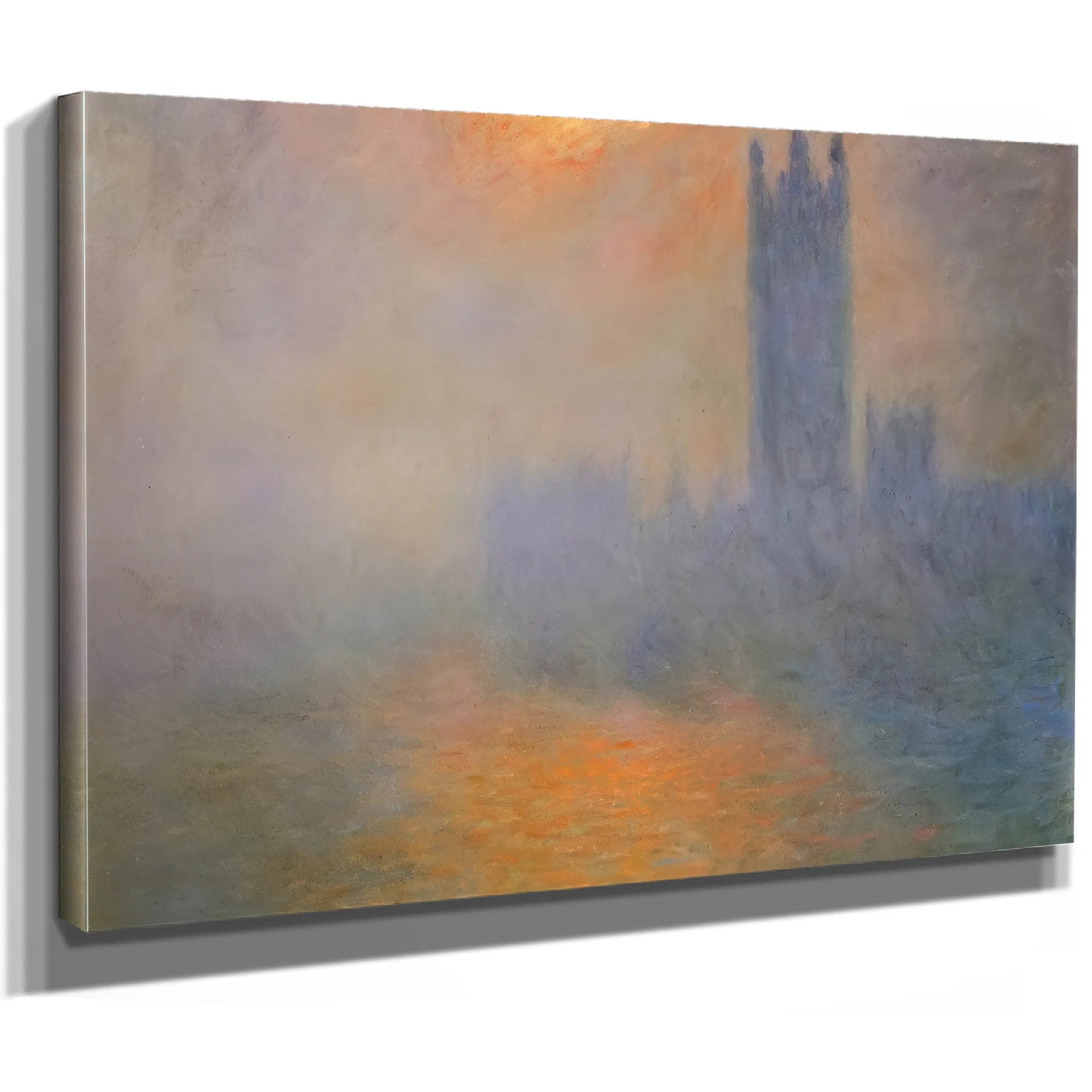 The Houses Of Parliament Effect Of Sunlight In The Fog By Claude Monet Fine Art Print