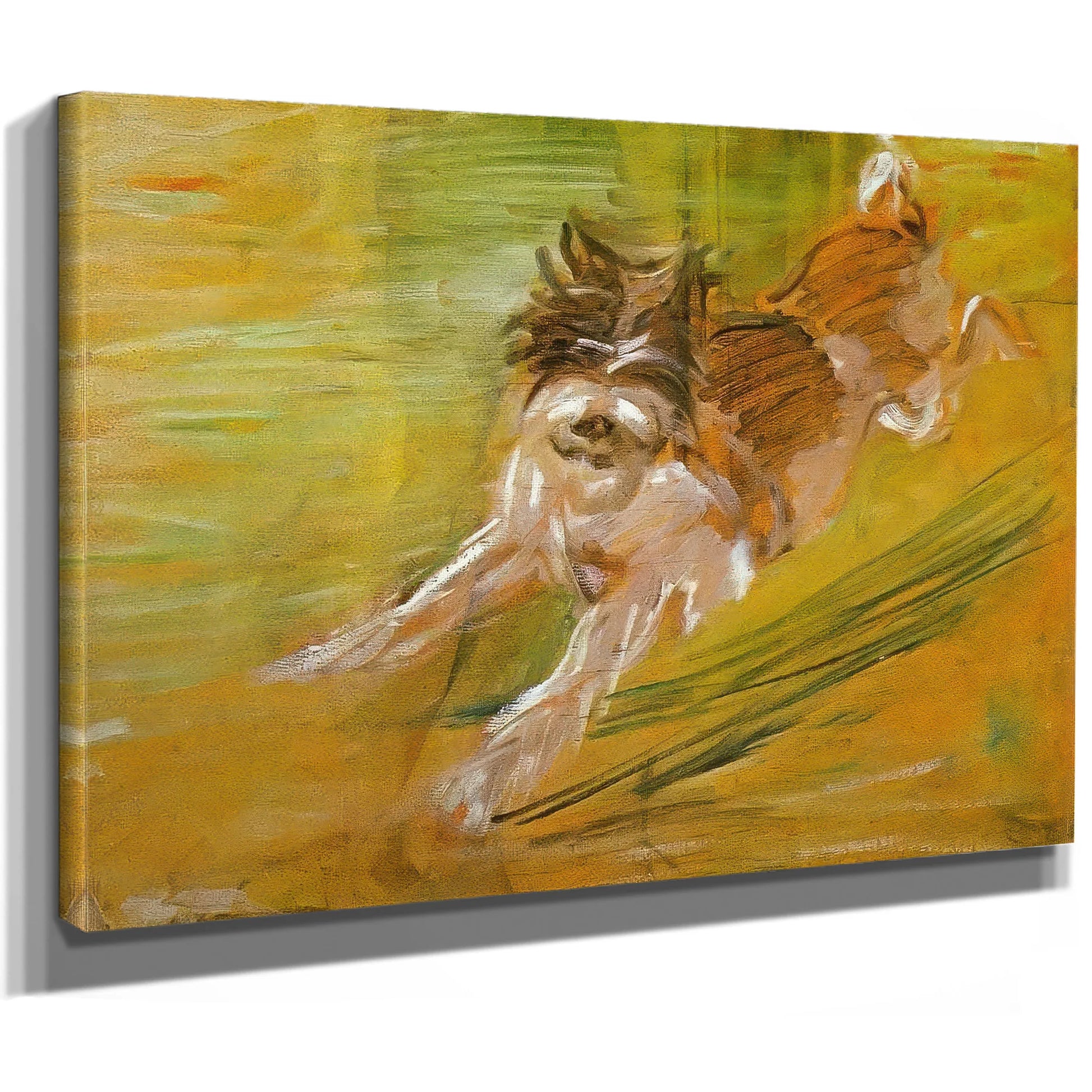Jumping Dog Schlick By Franz Marc Fine Art Print