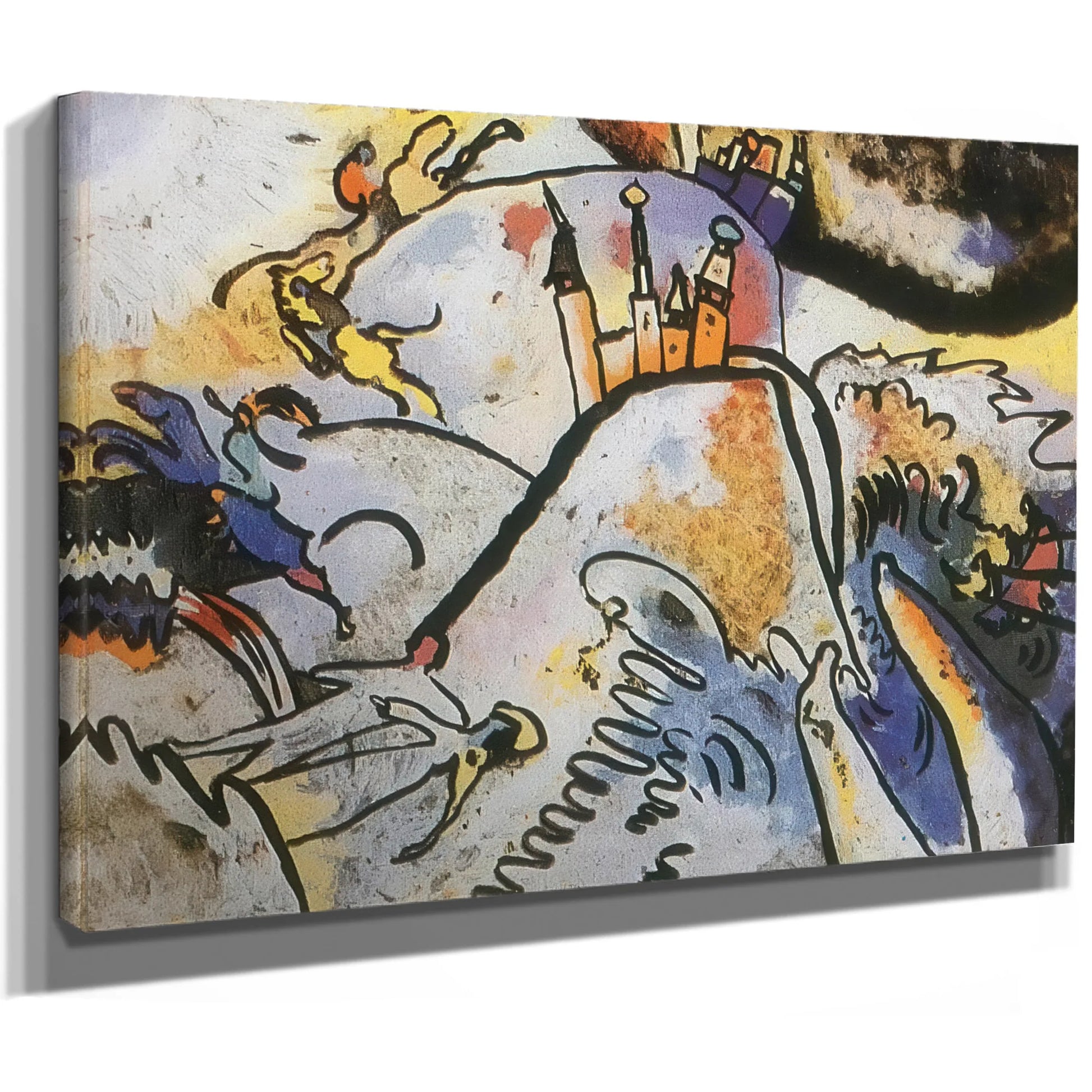 Glass Painting With Sun By Wassily Kandinsky Fine Art Print